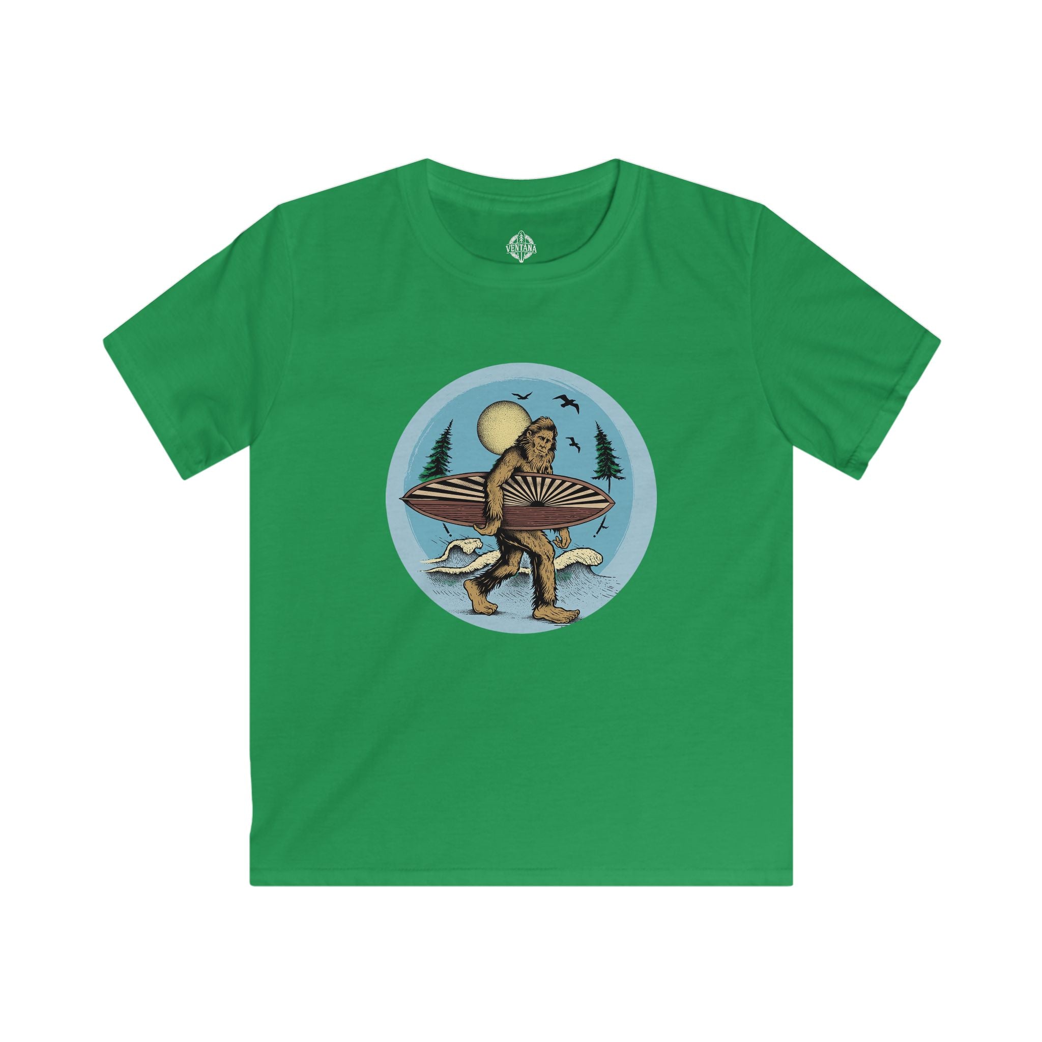 Ventana Sufsquatch by Thiago Bianchini Kids - Soft Style U.S. Cotton T-Shirt
