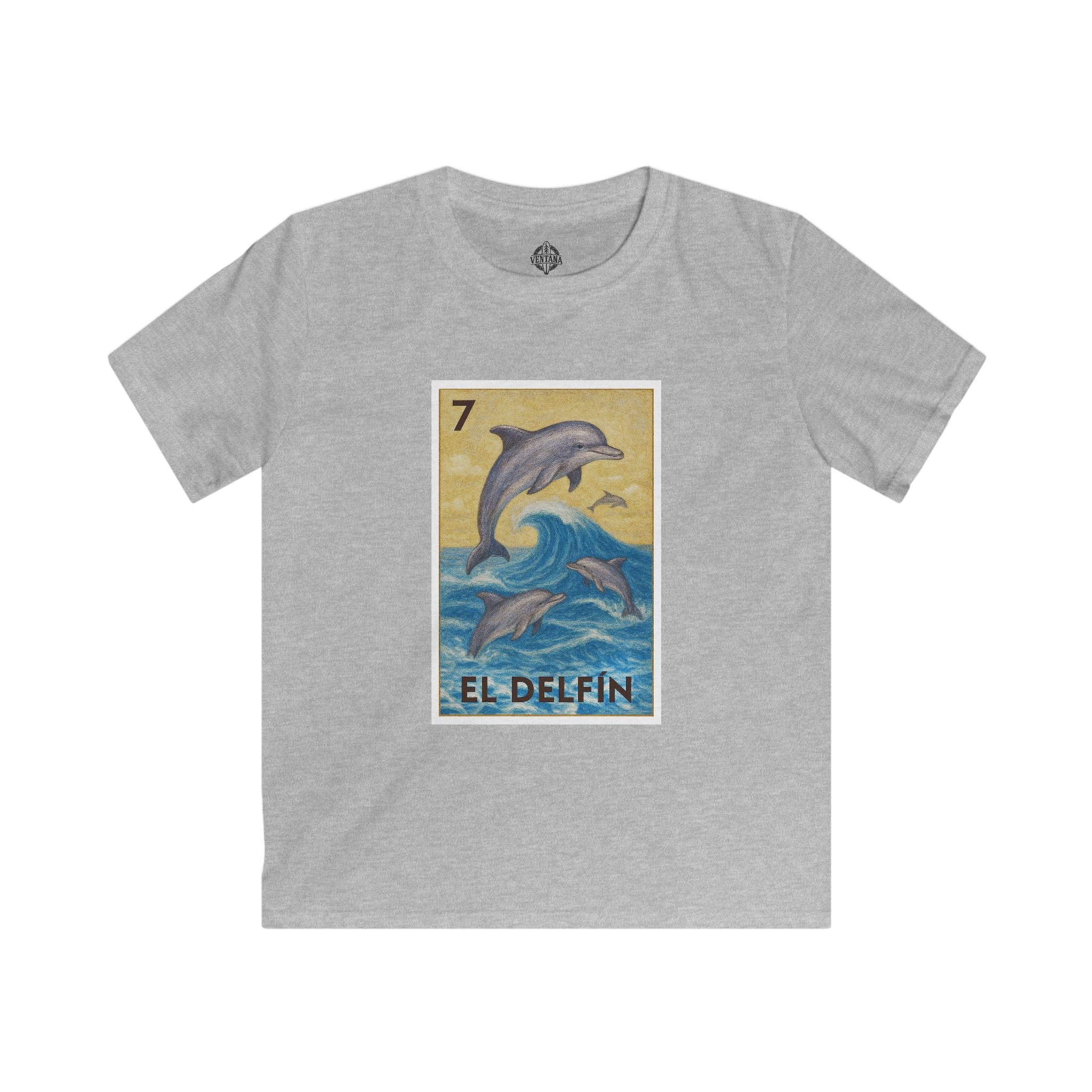 Dolphin Lotería Kids - Soft Style U.S. Cotton T-Shirt (El Delfín)