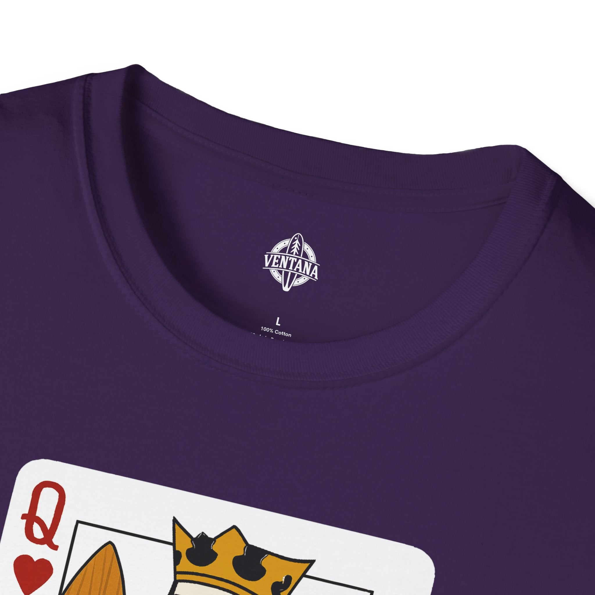 Queen of Hearts Surfer Unisex - U.S. Cotton T-Shirt