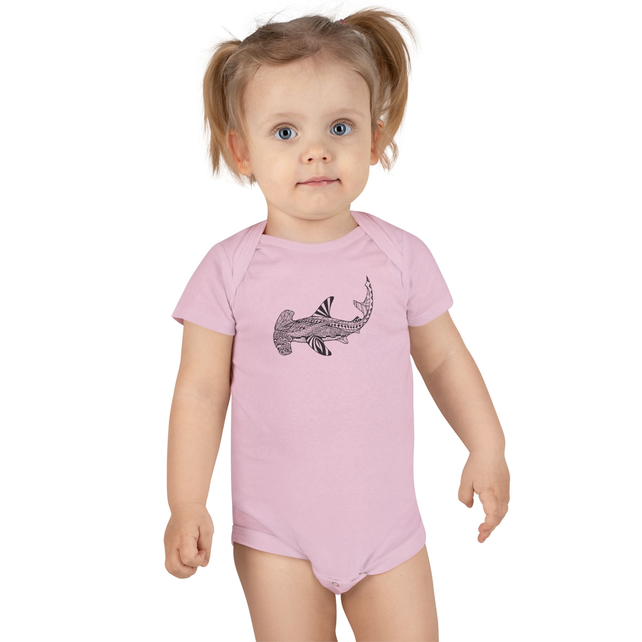 Ventangle Hammerhead - Baby Short Sleeve 100% Cotton Onesie