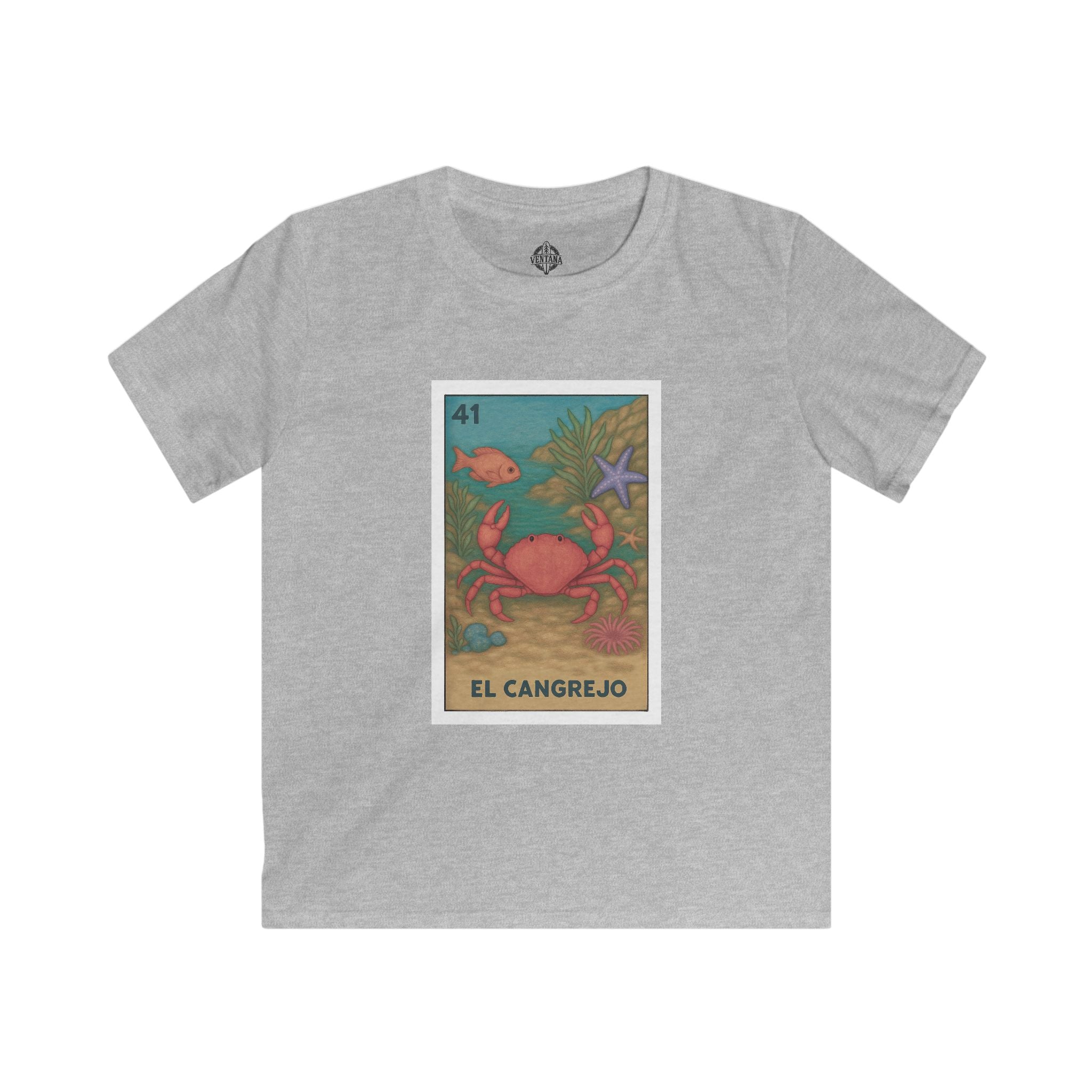 Crab Lotería Kids - Soft Style U.S. Cotton T-Shirt (El Cangrejo)
