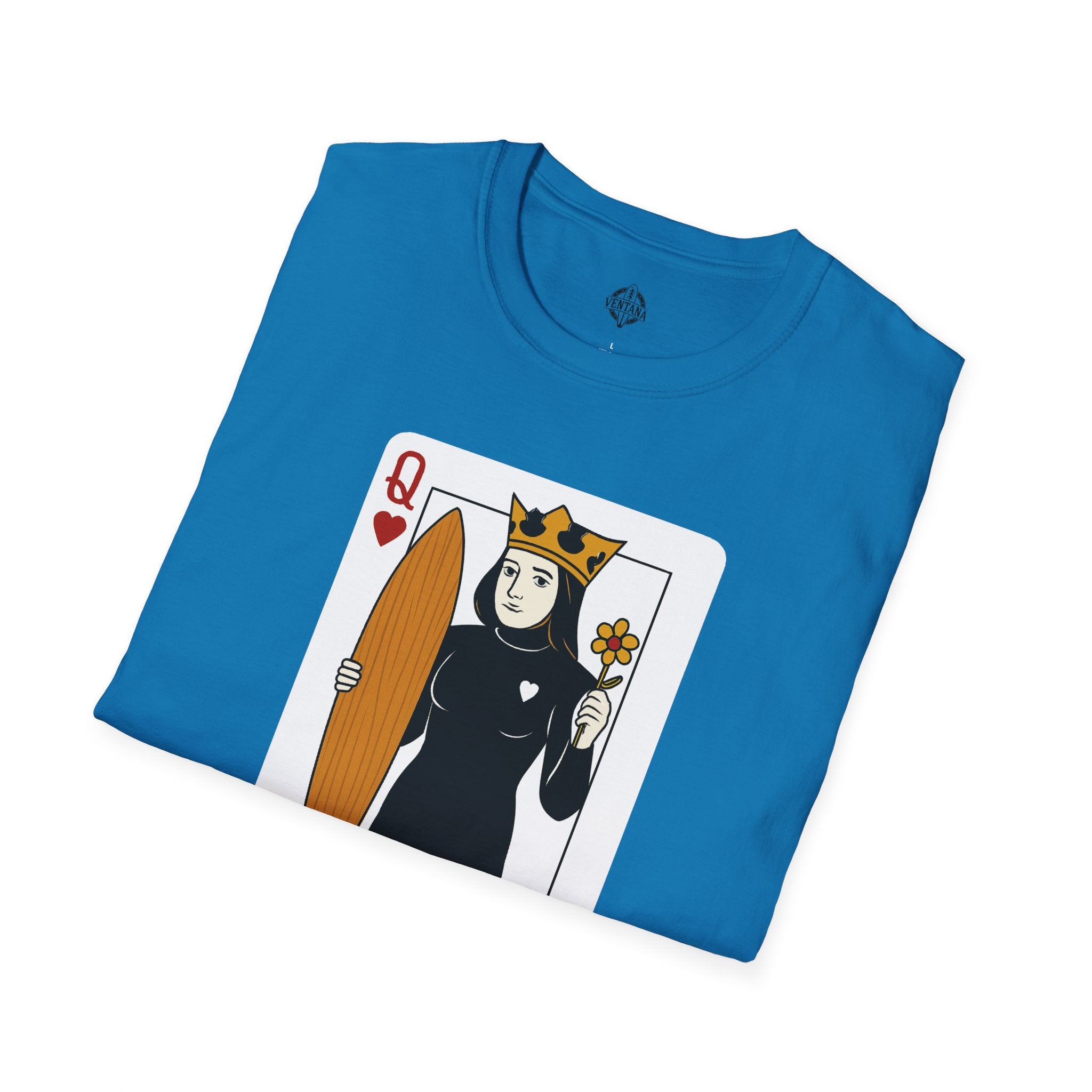 Queen of Hearts Surfer Unisex - U.S. Cotton T-Shirt