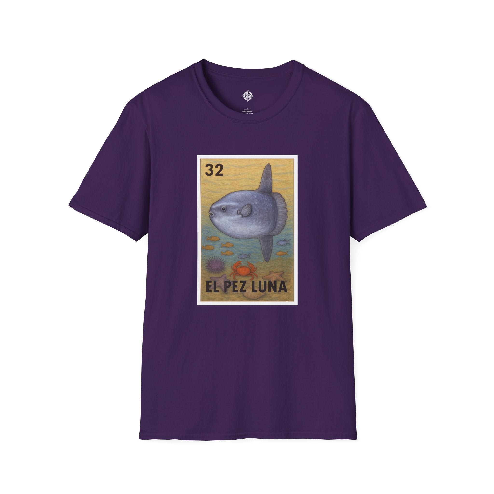 Sunfish Lotería Unisex - Soft Style U.S. Cotton T-Shirt (El Pez Luna)