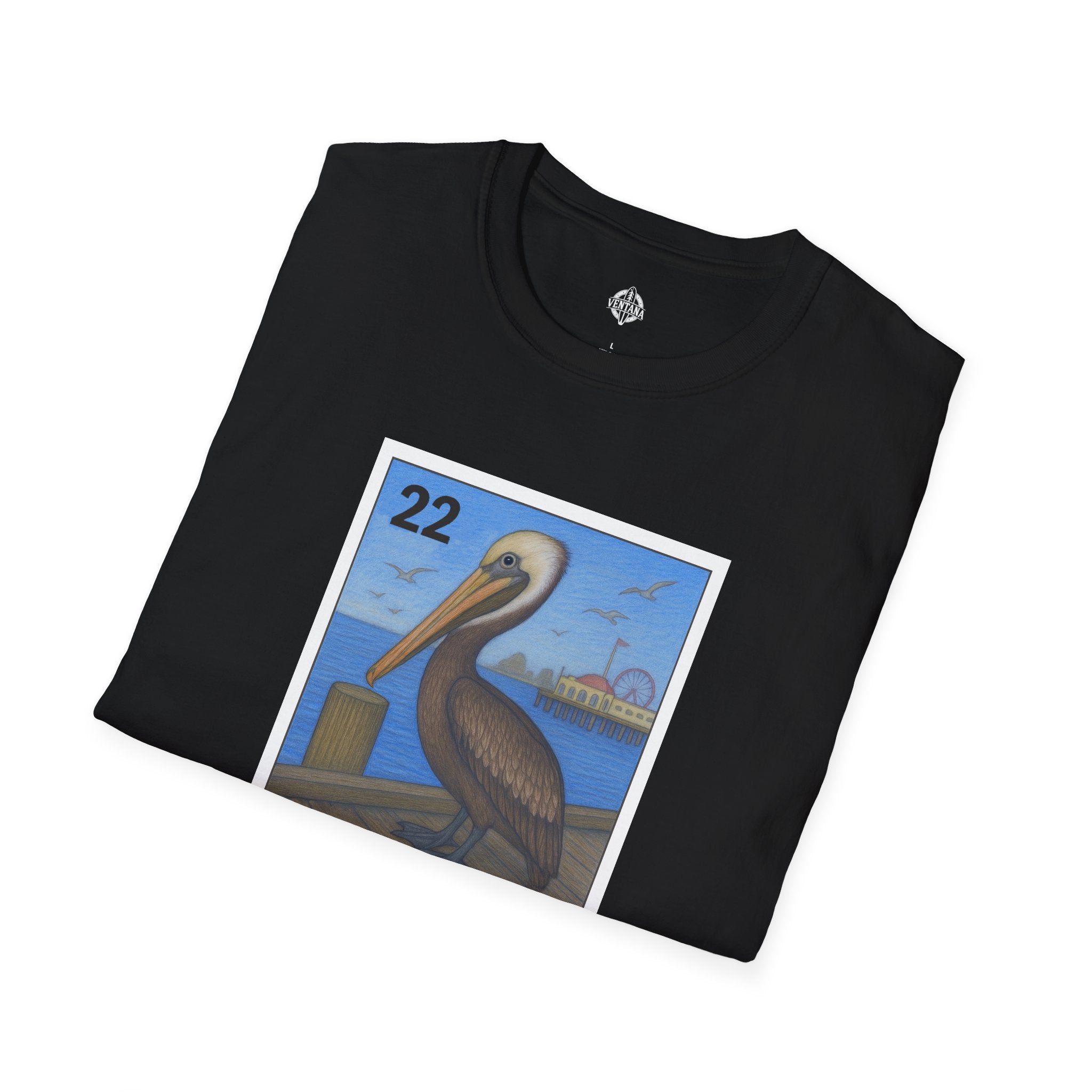 Pelican Lotería Unisex - Soft Style U.S. Cotton T-Shirt (El Pelícano)