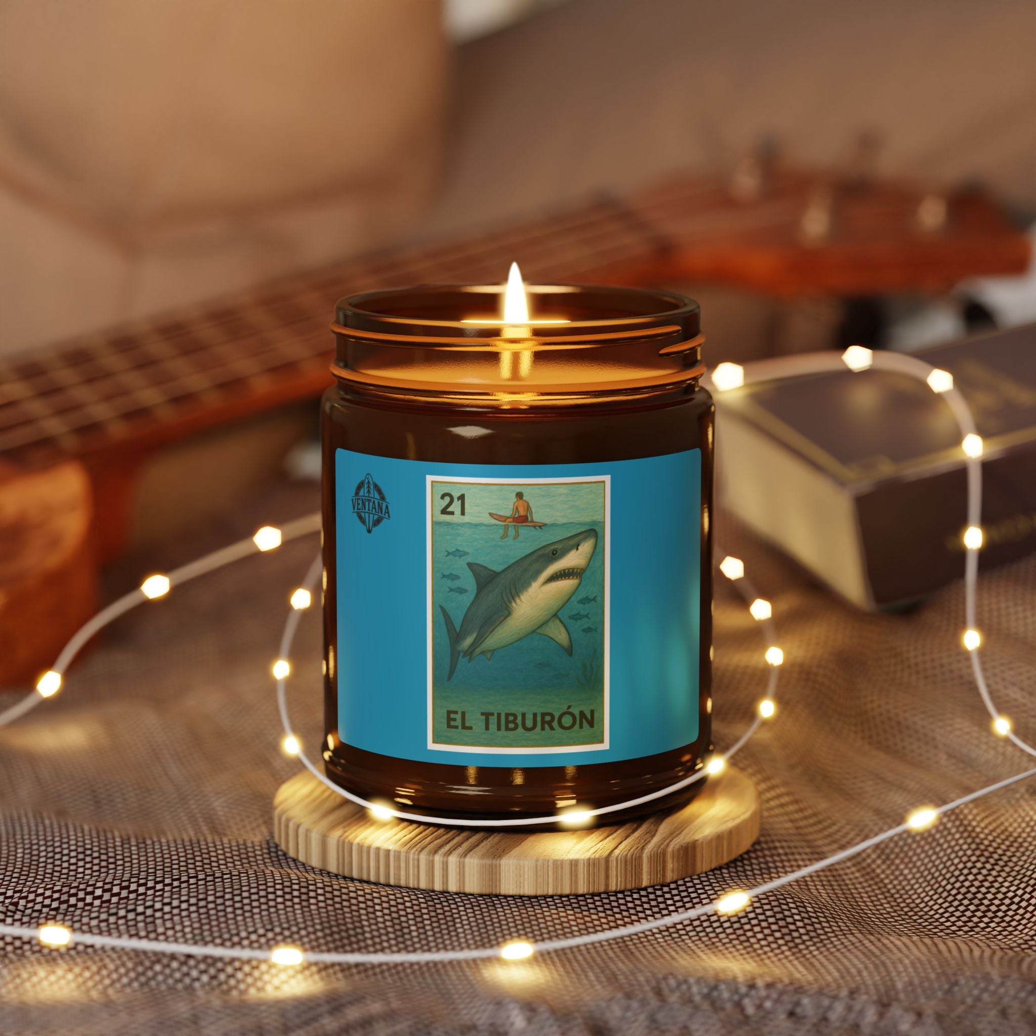 Shark Lotería - Scented Soy Candle (El Tiburón)