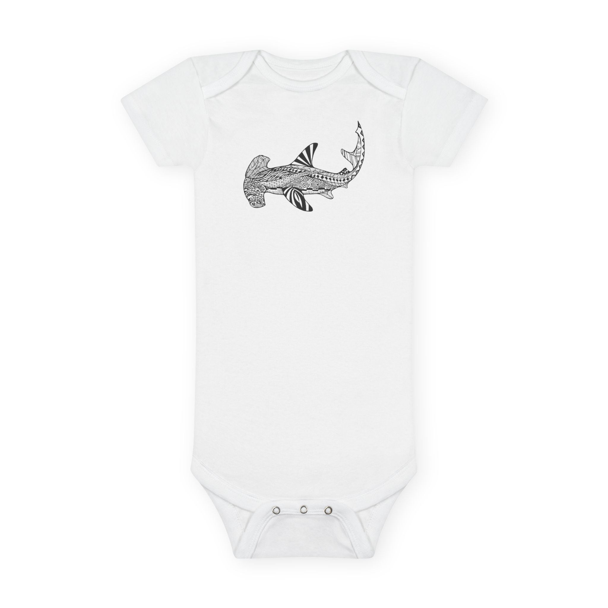 Ventangle Hammerhead - Baby Short Sleeve 100% Cotton Onesie