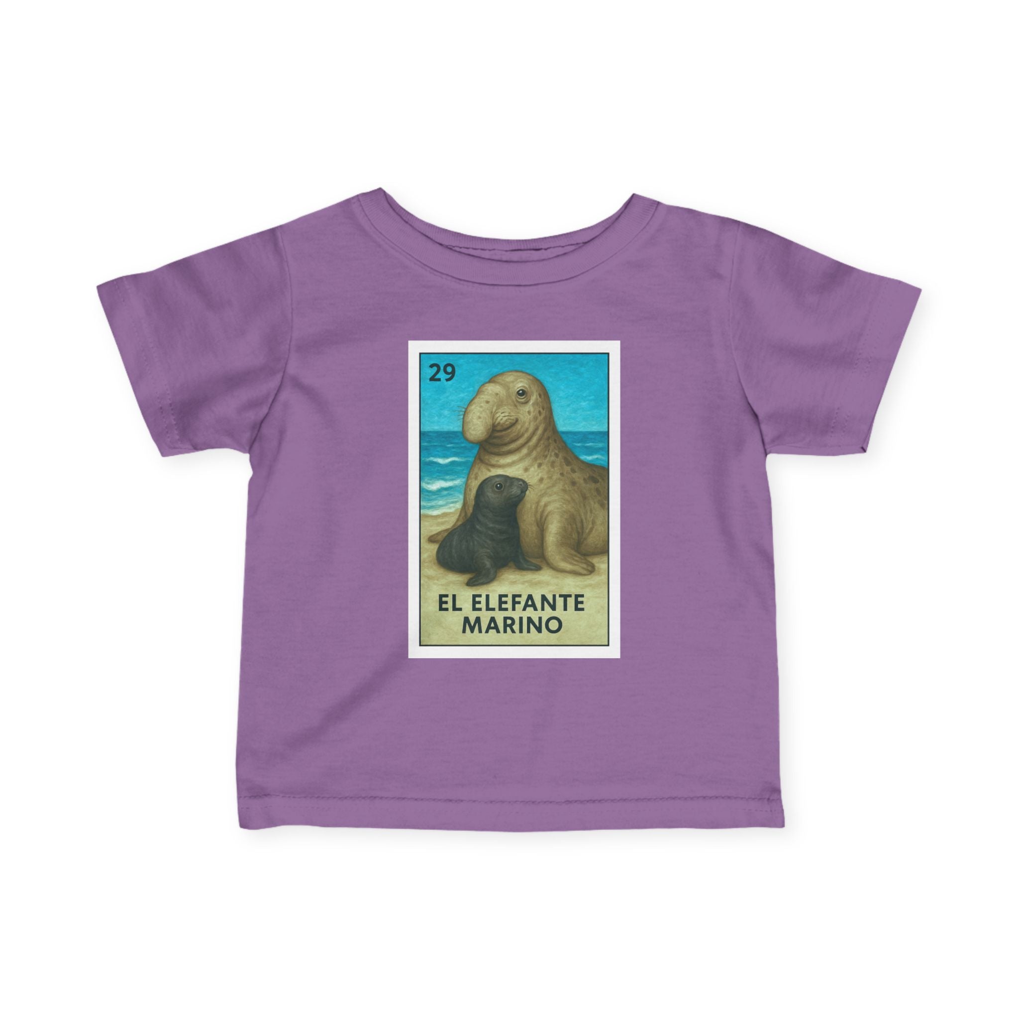 Elephant Seal Lotería - Infant 100% Cotton T-Shirt (El Elefante Marino)