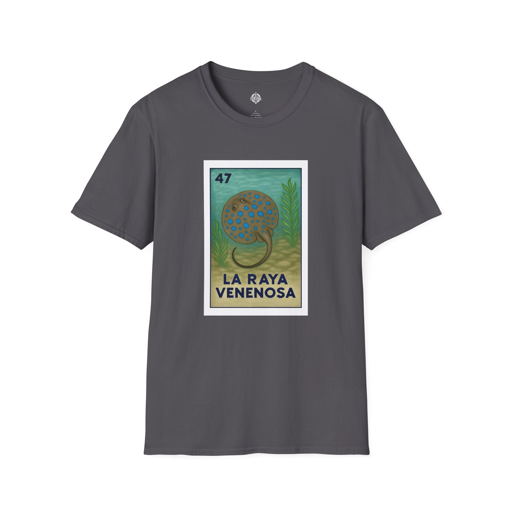 Stingray Lotería Unisex - Soft Style U.S. Cotton T-Shirt (La Raya Venenosa)