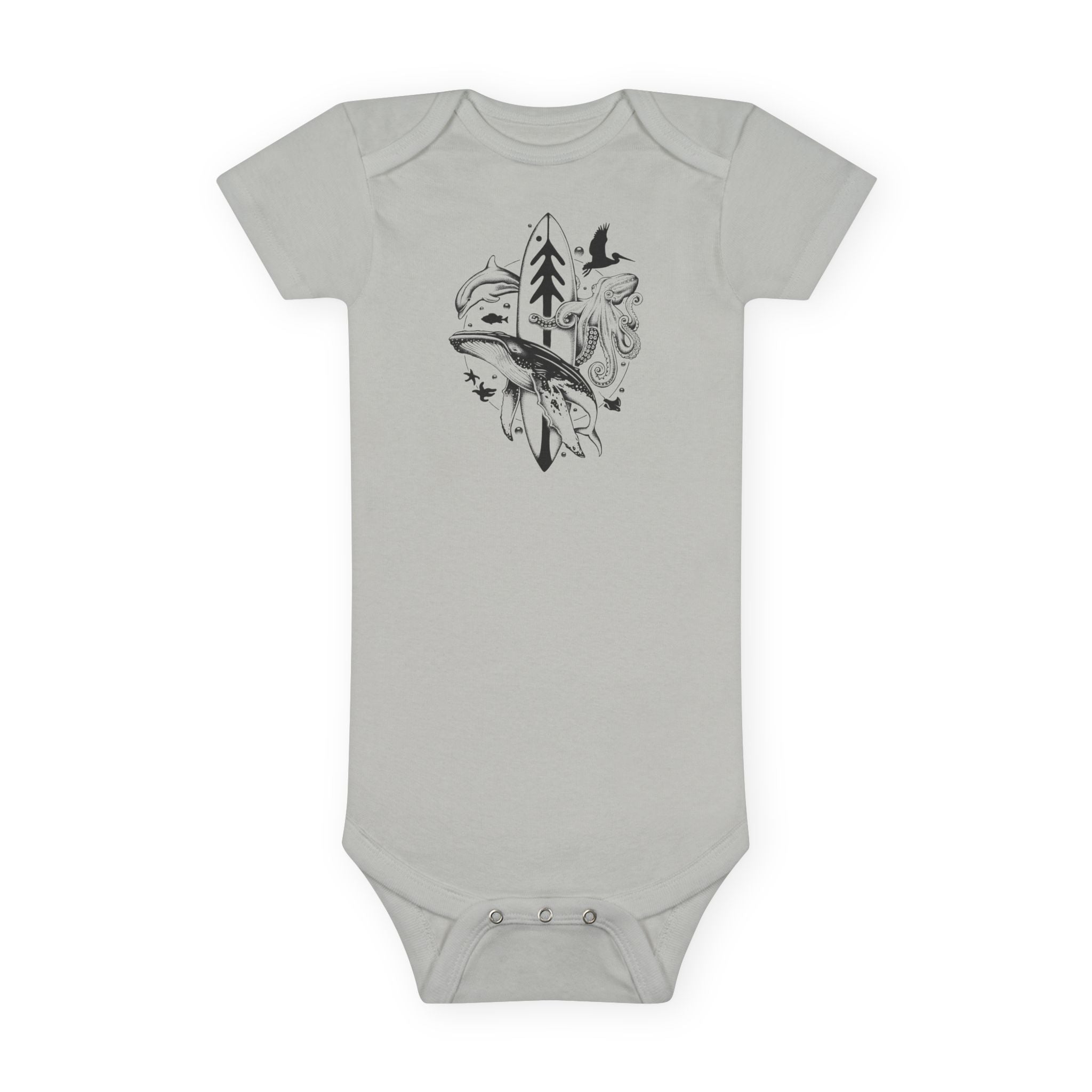 Ventana Monterey Bay by Thiago Bianchini - Baby Short Sleeve 100% Cotton Onesie