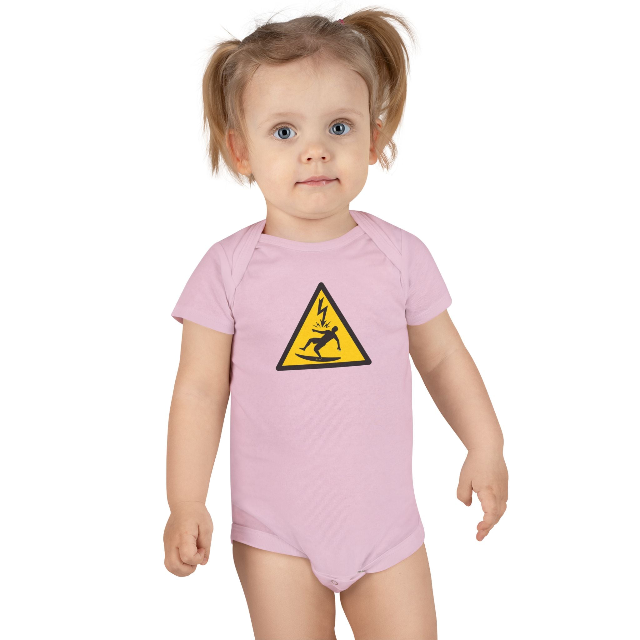 Electric Surfer - Baby Short Sleeve 100% Cotton Onesie