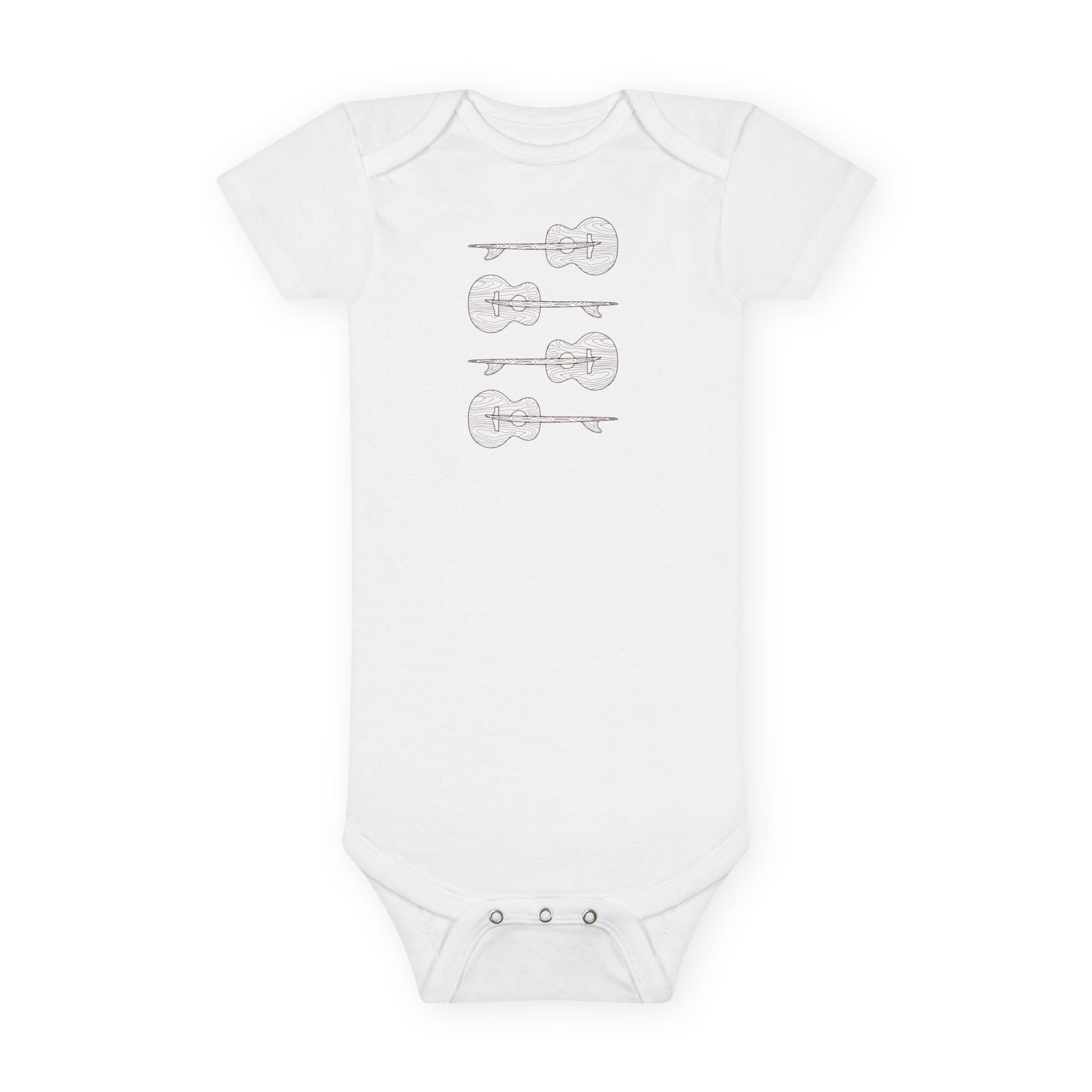 Ventana Santa Cruz Guitar Collab - Baby Short Sleeve 100% Cotton Onesie