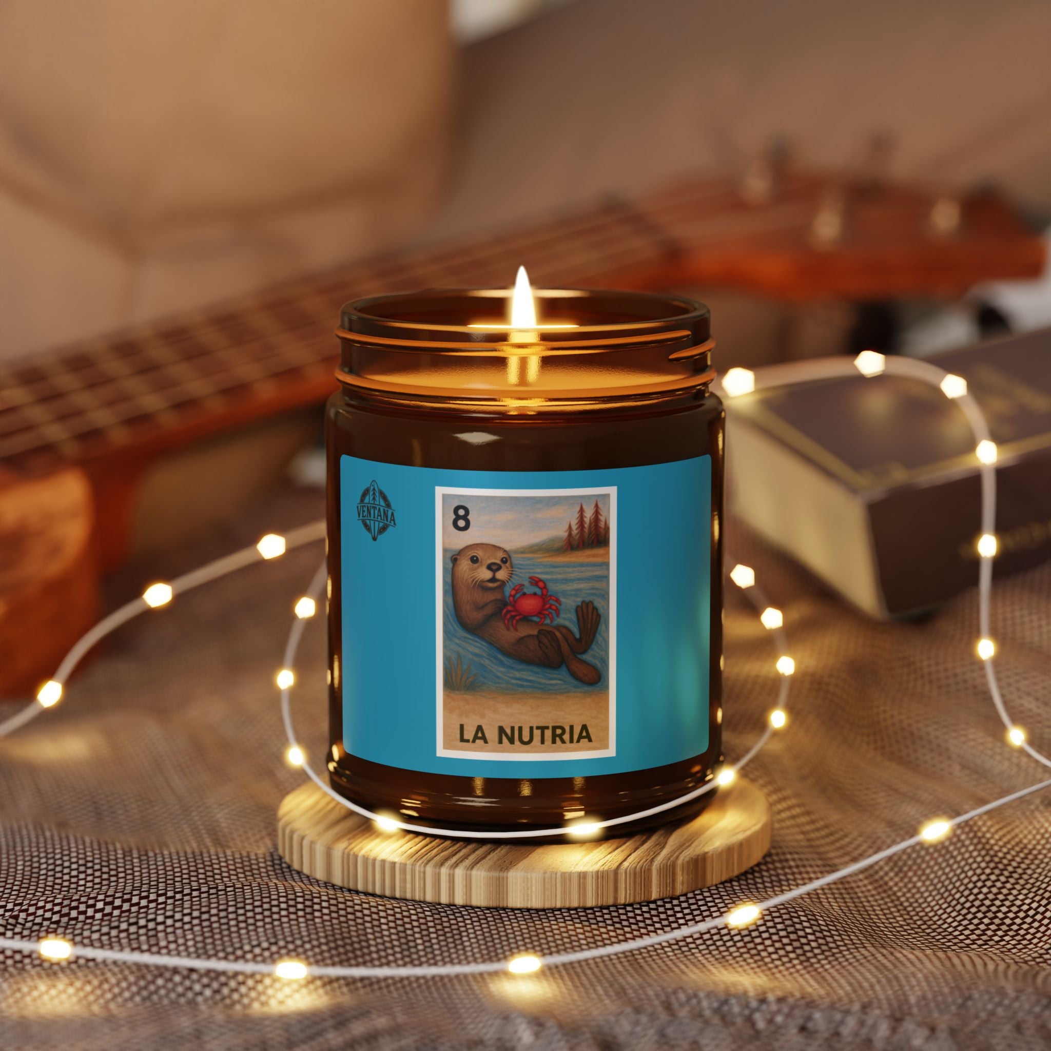 Sea Otter Lotería - Scented Soy Candle (La Nutria)