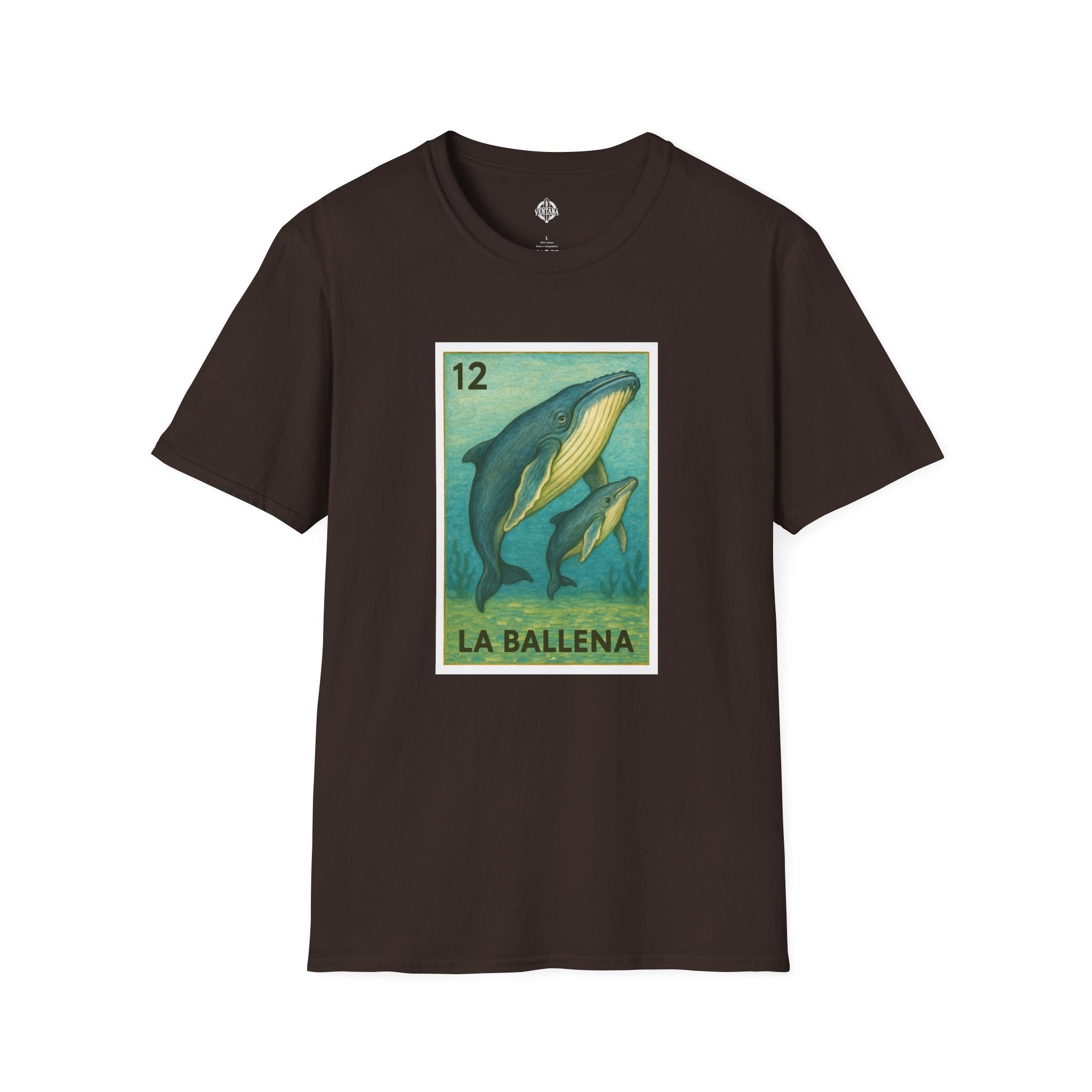Whale Lotería Unisex - Soft Style U.S. Cotton T-Shirt (La Ballena)