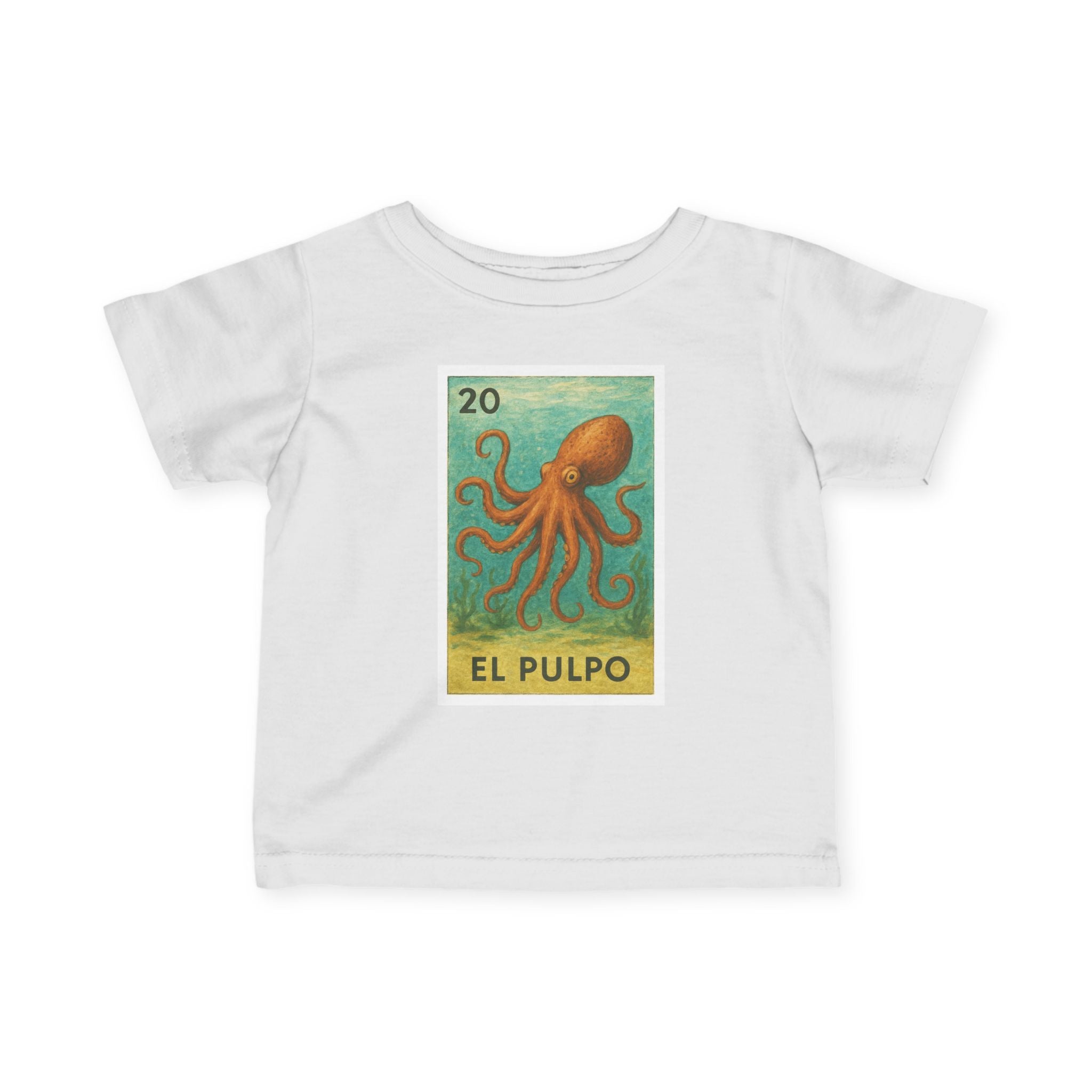 Octopus Lotería - Infant 100% Cotton T-Shirt (El Pulpo)