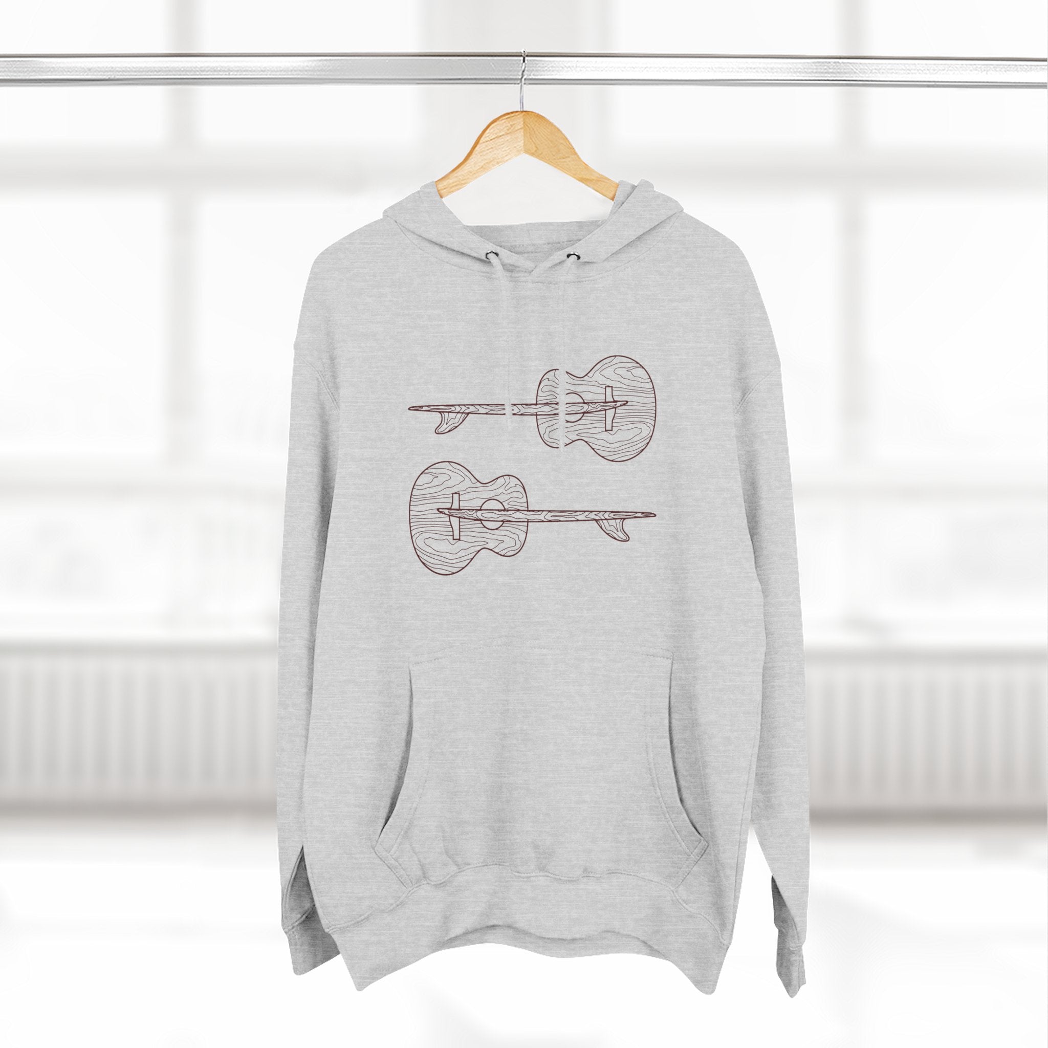 Ventana Santa Cruz Guitar Collab Unisex - Pull-Over Cotton Blend Fleece Hoodie