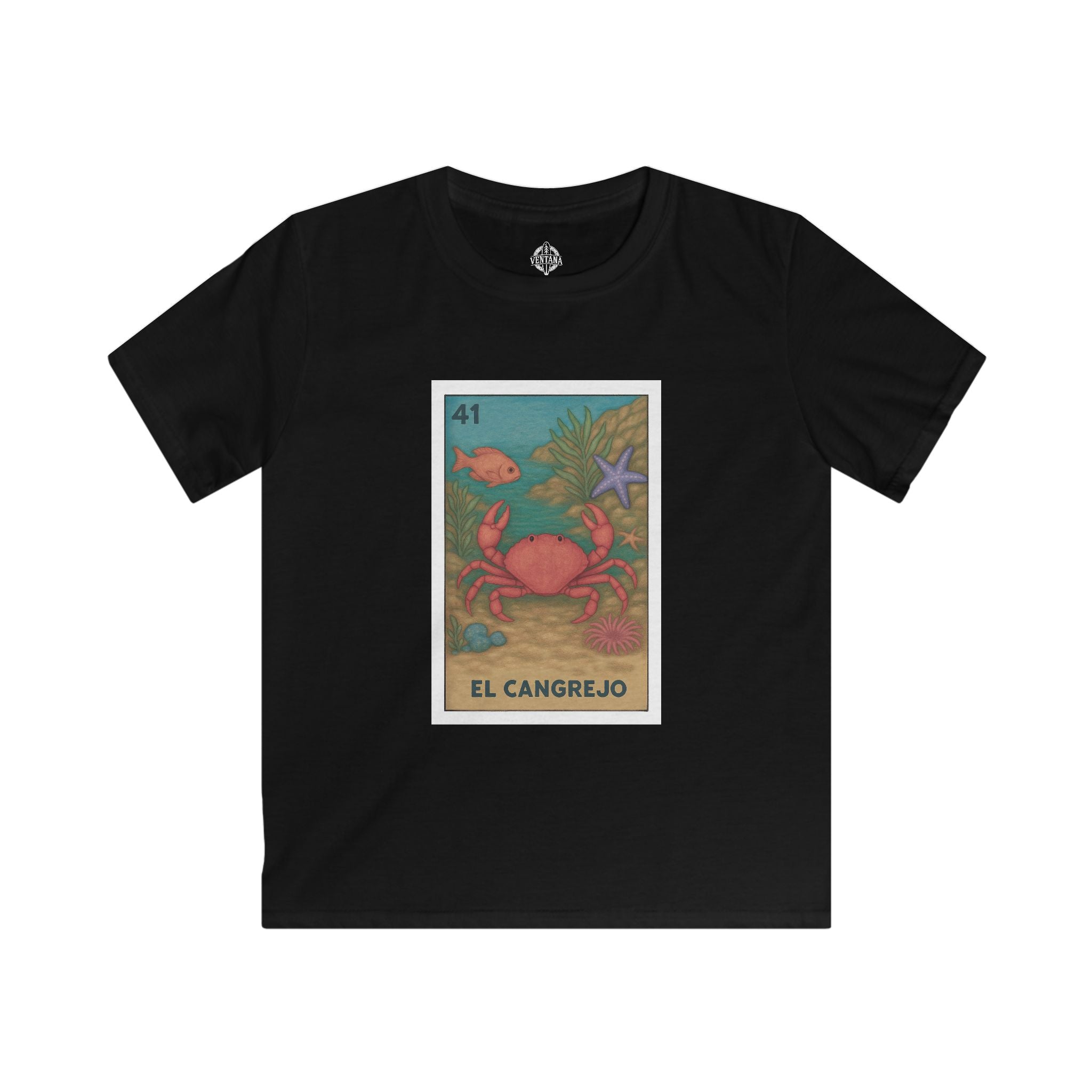 Crab Lotería Kids - Soft Style U.S. Cotton T-Shirt (El Cangrejo)
