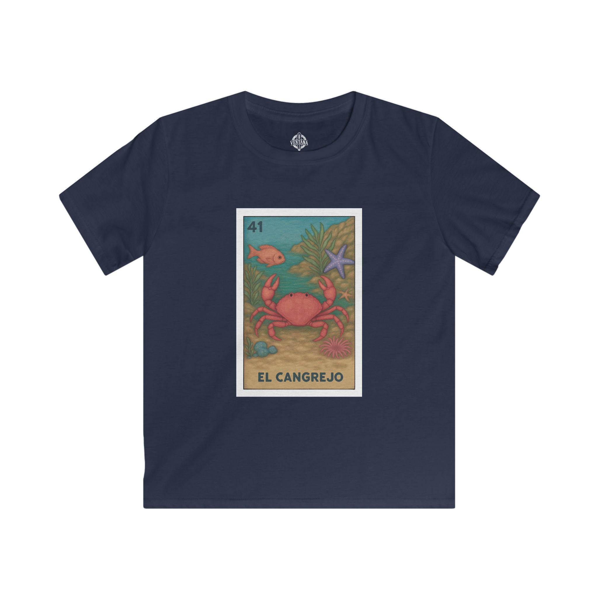 Crab Lotería Kids - Soft Style U.S. Cotton T-Shirt (El Cangrejo)