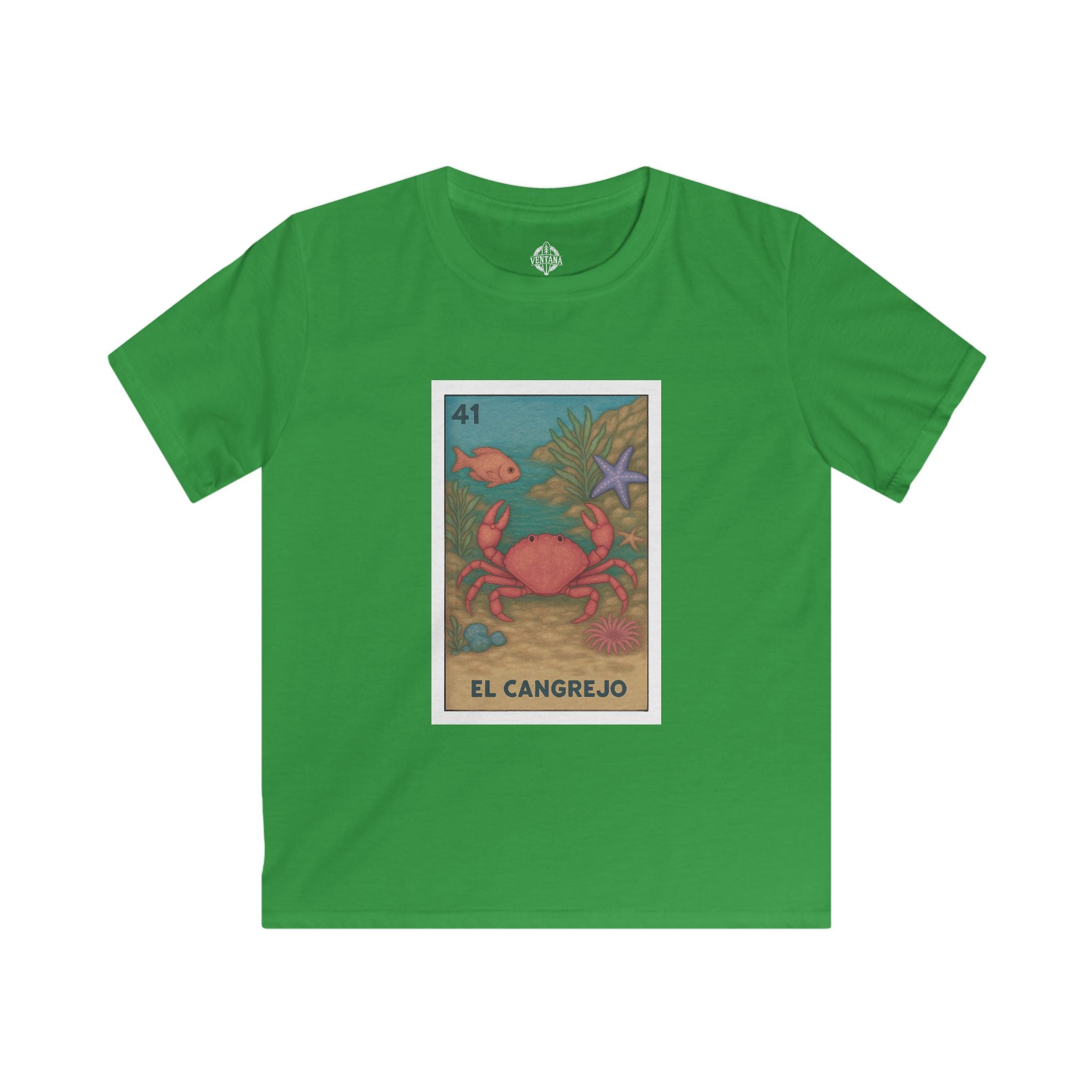 Crab Lotería Kids - Soft Style U.S. Cotton T-Shirt (El Cangrejo)