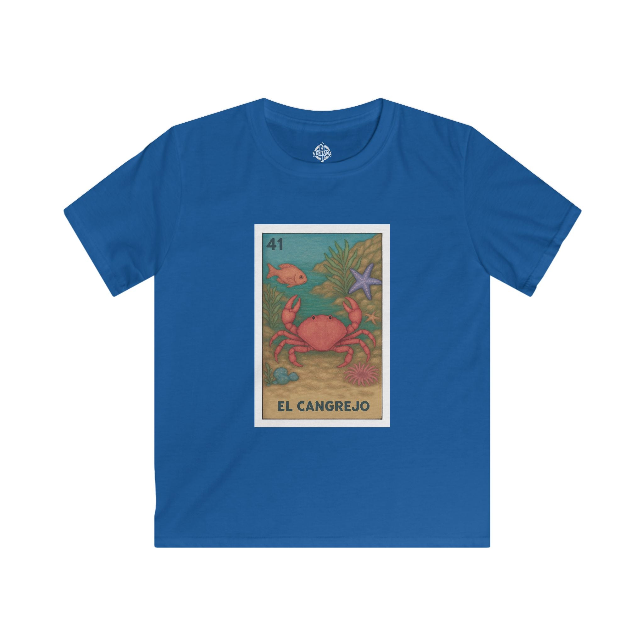 Crab Lotería Kids - Soft Style U.S. Cotton T-Shirt (El Cangrejo)