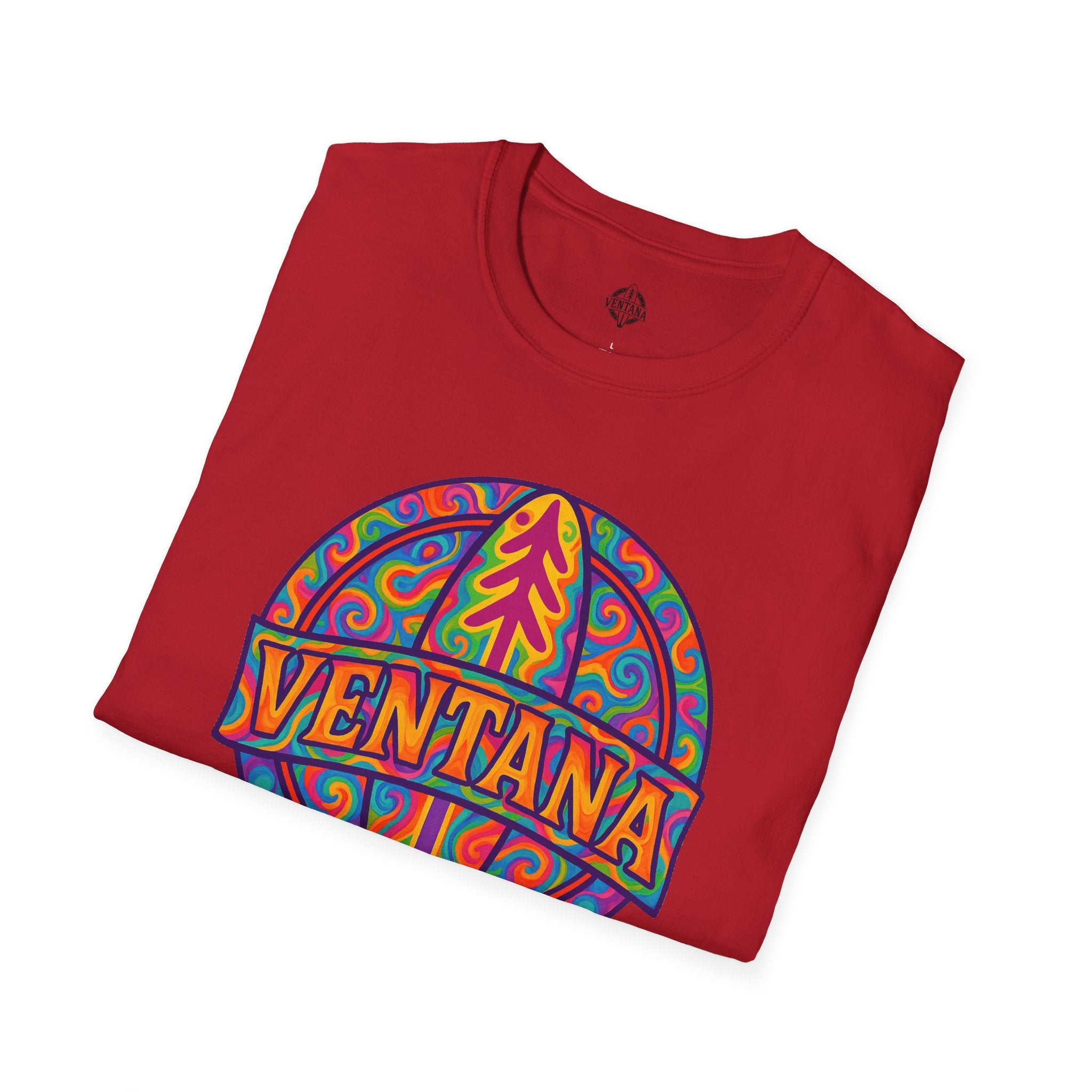 Ventana Psychedelic Treefish Logo - Soft Style U.S. Cotton T-Shirt