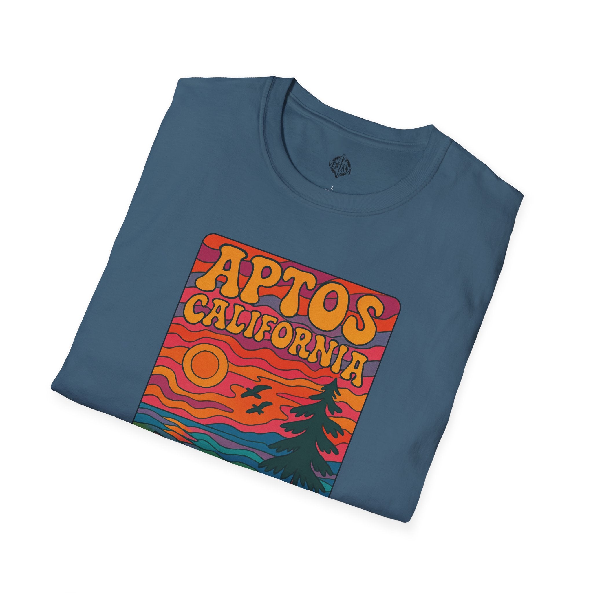Aptos California Psychedelic Unisex - U.S. Cotton T-Shirt