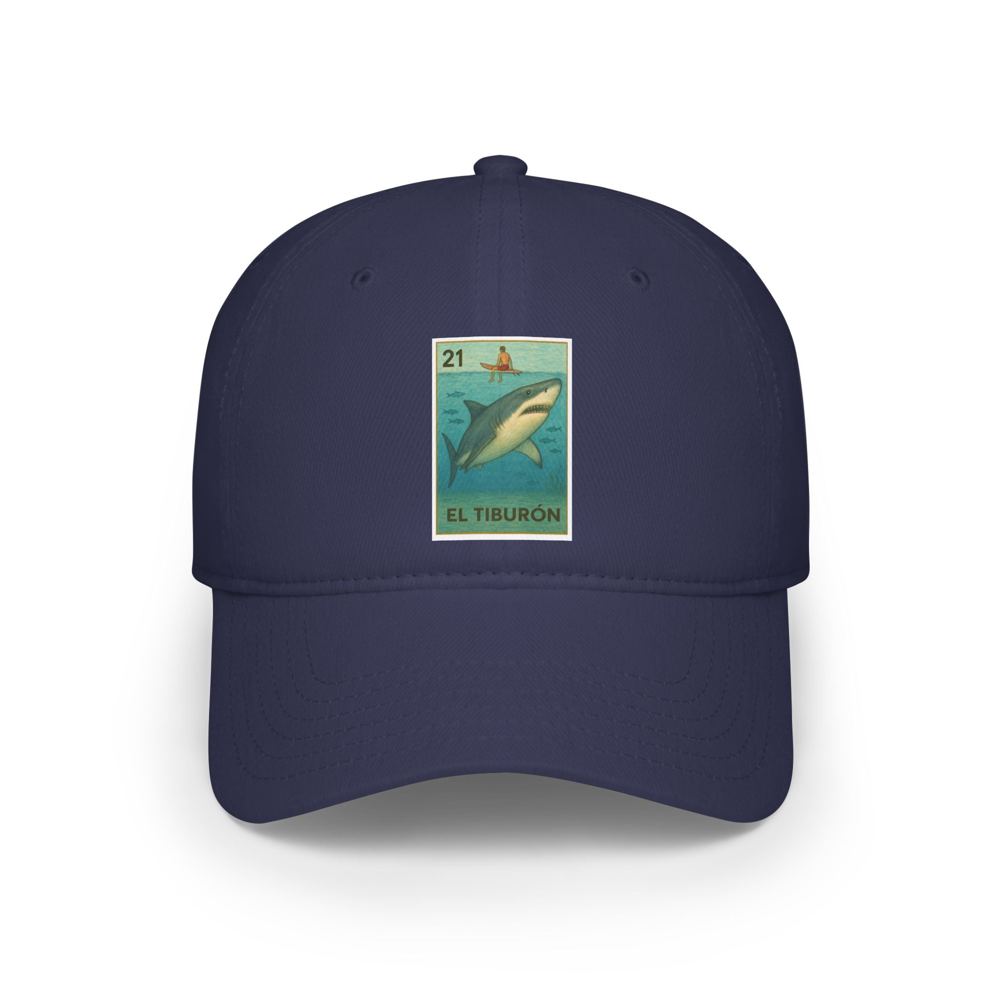 Shark Lotería Unisex - 100% Cotton Baseball Cap (El Tiburón)