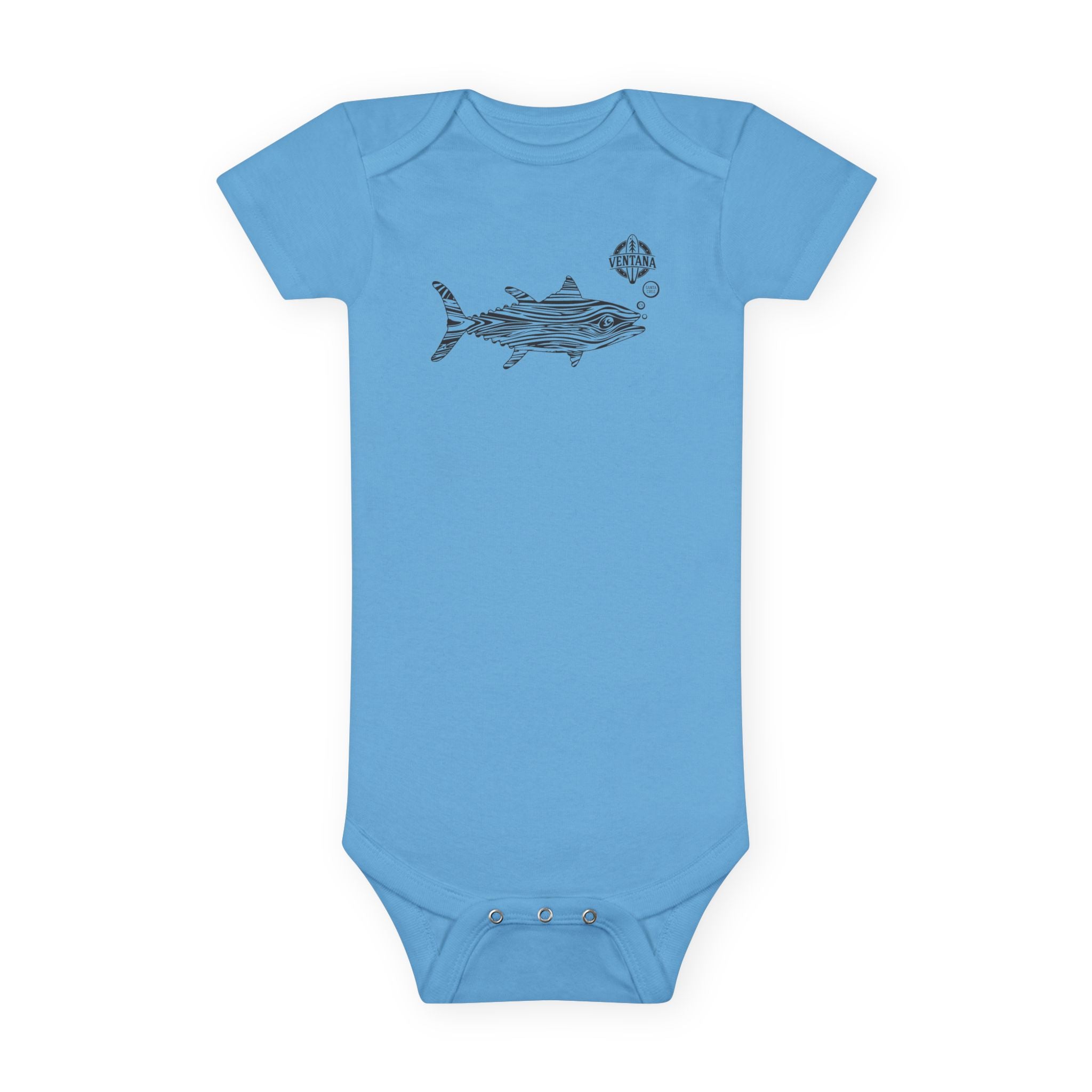 Ventana Wooden Tuna - Baby Short Sleeve 100% Cotton Onesie