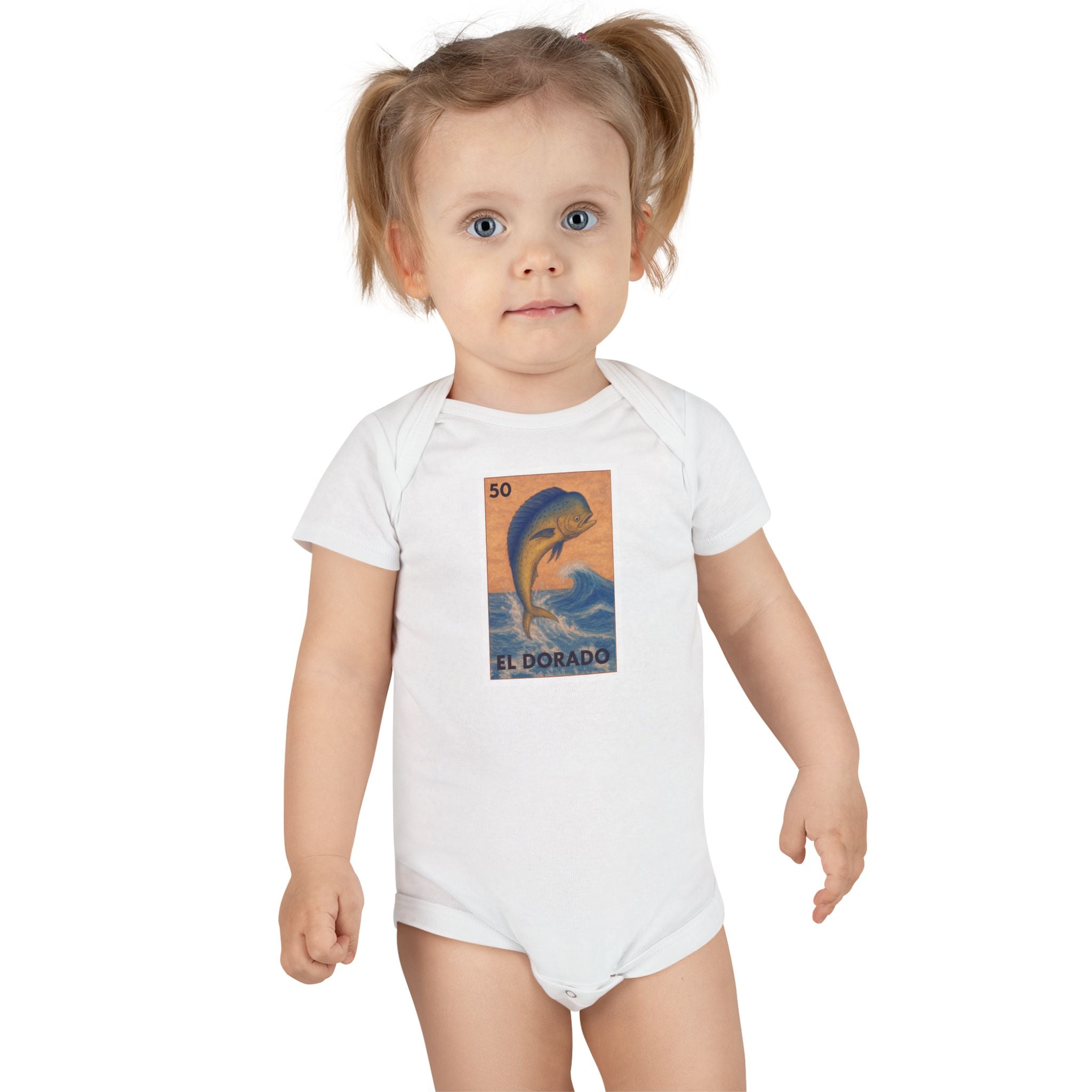 Dorado Lotería - Baby Short Sleeve 100% Cotton Onesie (El Dorado)