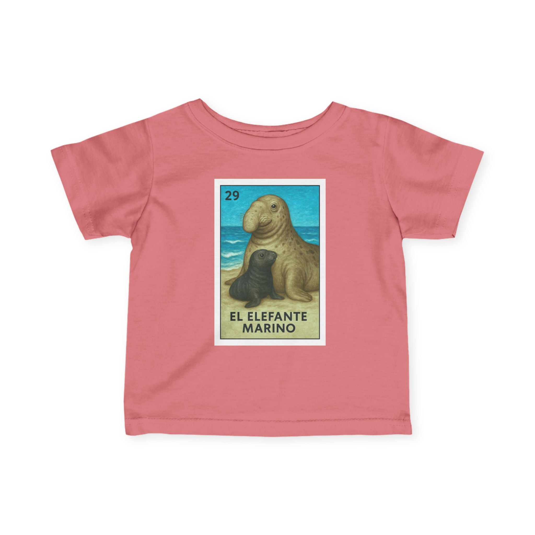 Elephant Seal Lotería - Infant 100% Cotton T-Shirt (El Elefante Marino)