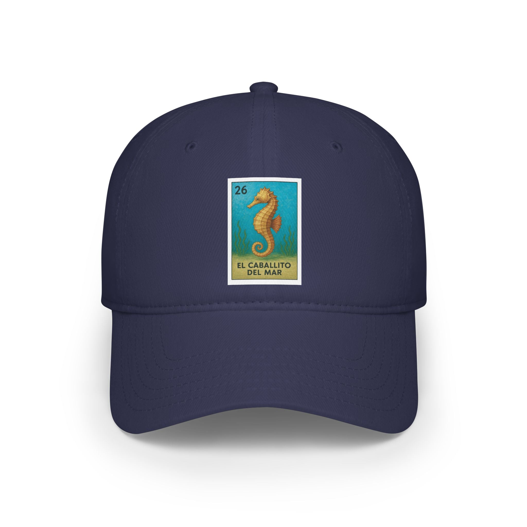 Seahorse Lotería Unisex - 100% Cotton Baseball Cap (El Caballito del Mar)