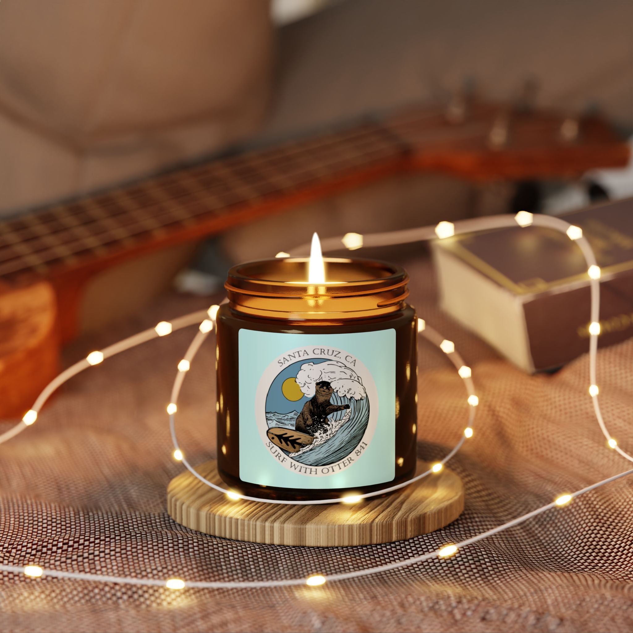 Surf with Otter 841 by Thiago Bianchini - Scented Soy Candle