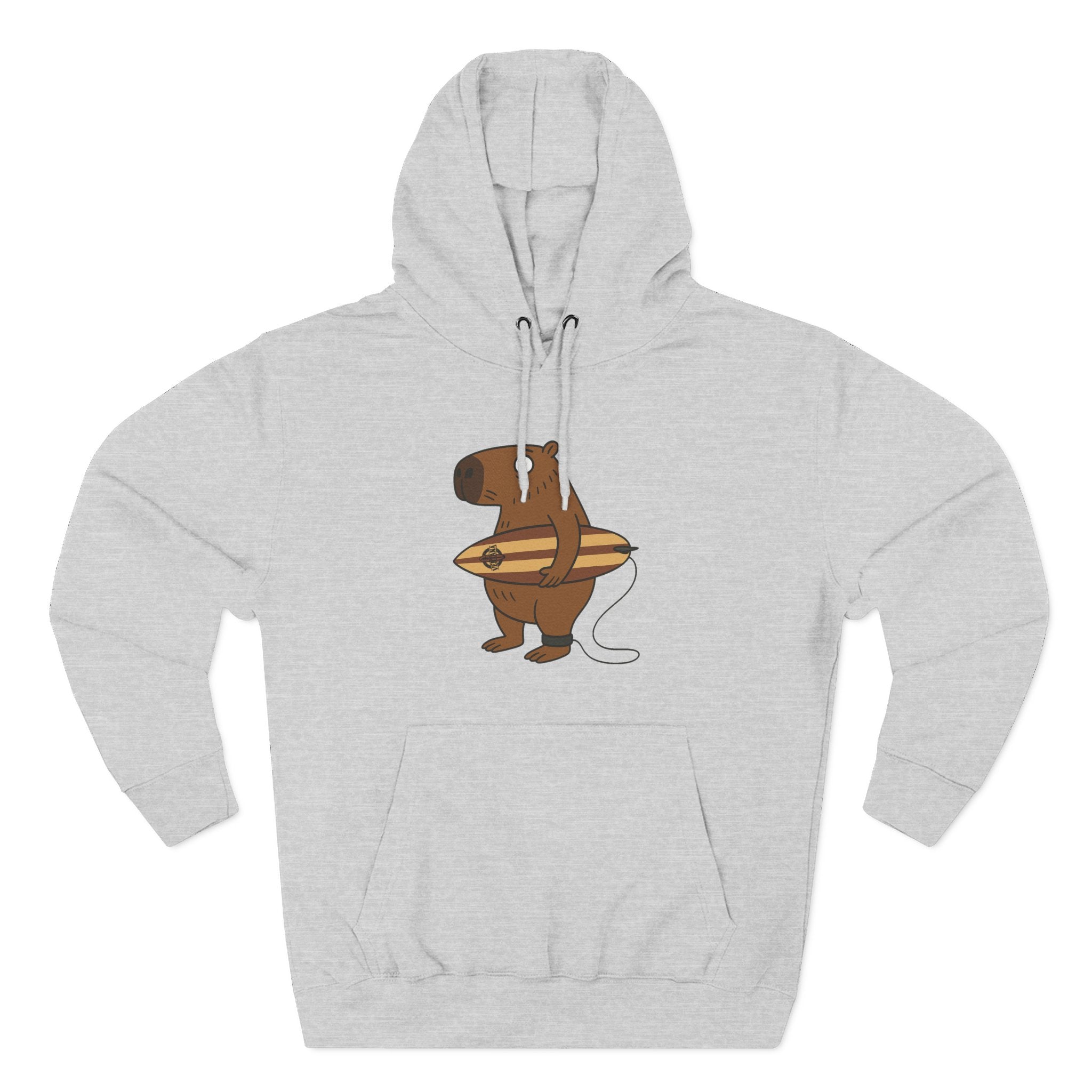Capybara Surfer Unisex - Pull-Over Cotton Blend Fleece Hoodie
