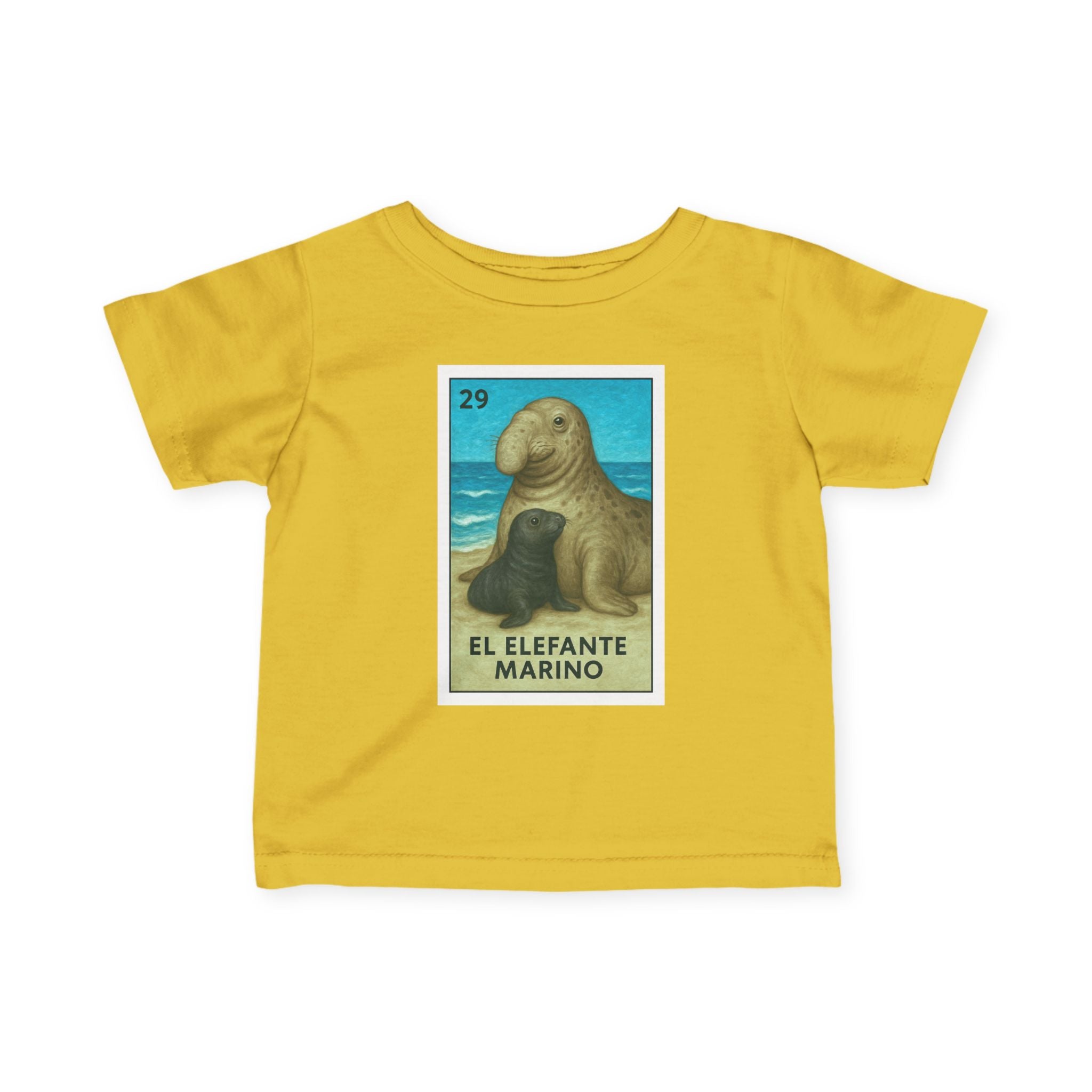 Elephant Seal Lotería - Infant 100% Cotton T-Shirt (El Elefante Marino)