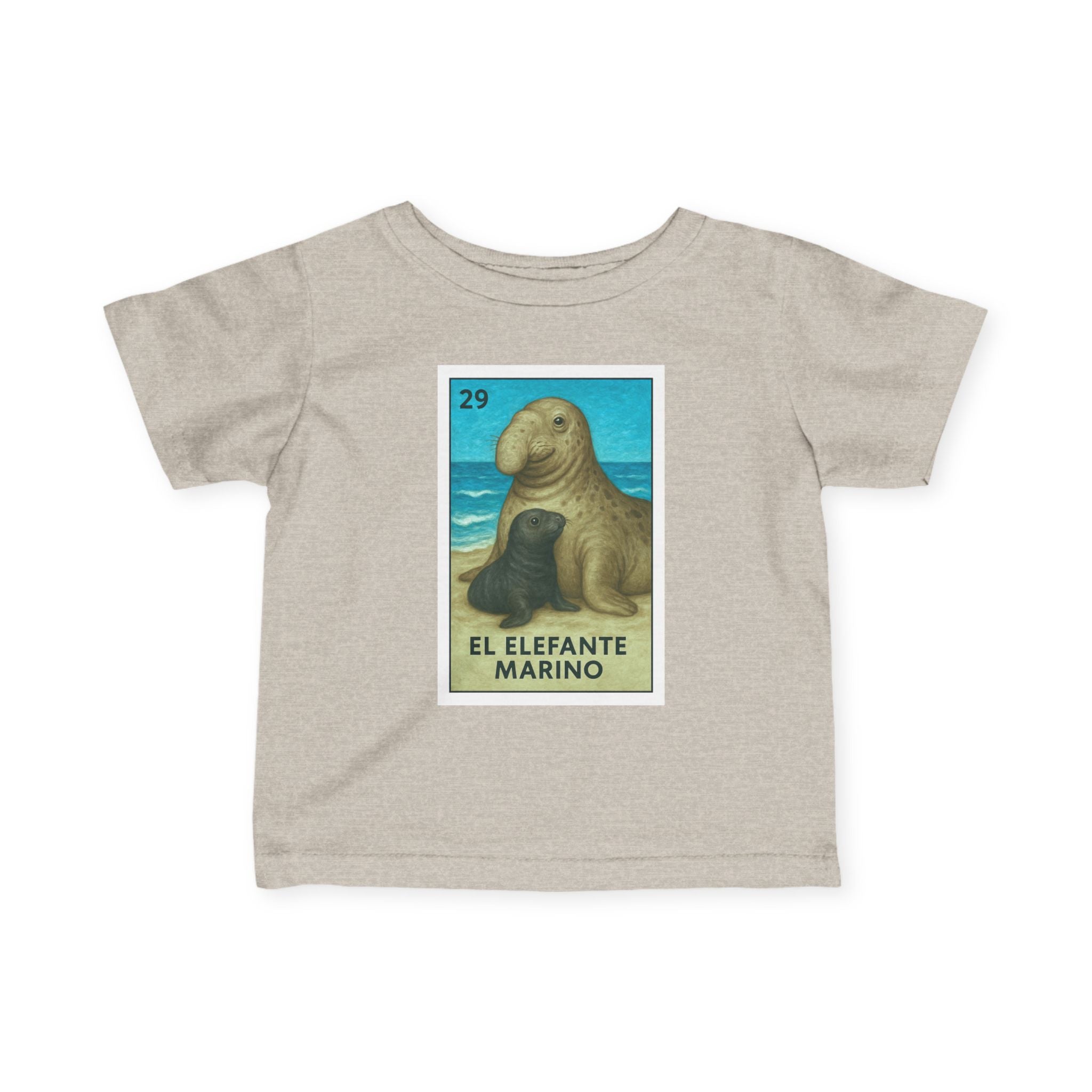 Elephant Seal Lotería - Infant 100% Cotton T-Shirt (El Elefante Marino)