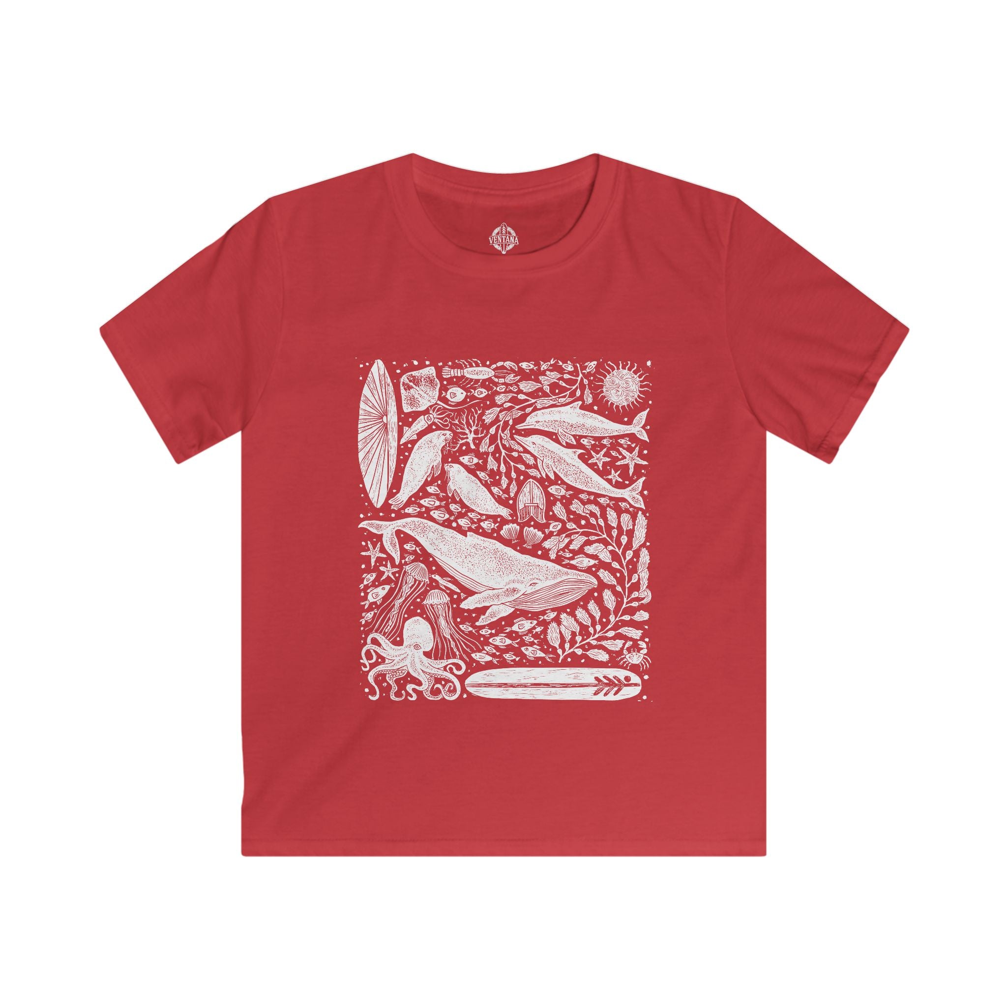Ventana Marine Life by Lili Arnold Kids - Soft Style U.S. Cotton T-Shirt