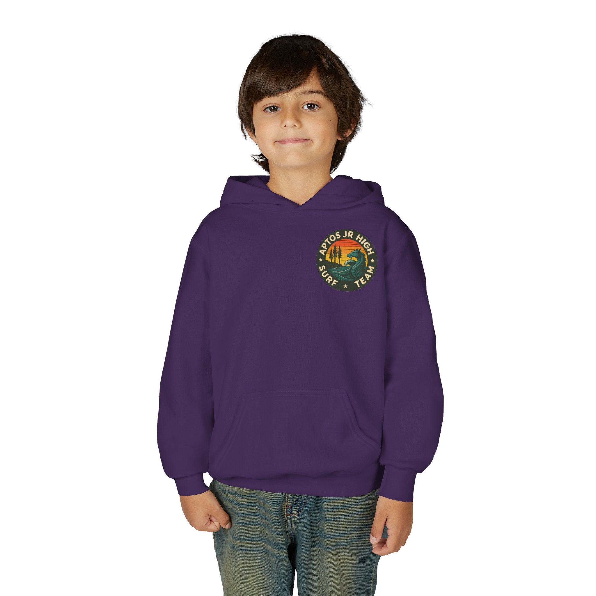 Aptos Jr High Surf Team Youth Pull-Over Hoodie - Heavy Blend Sweatshirt