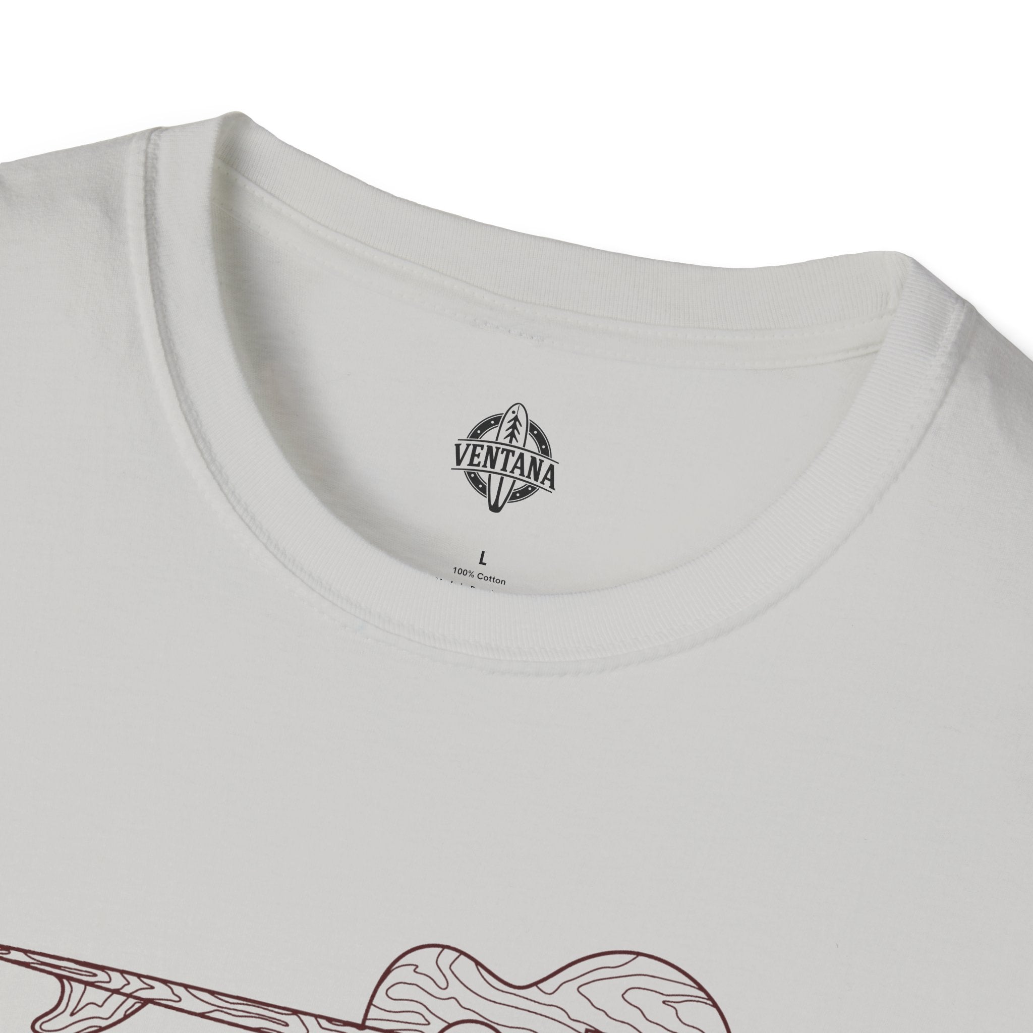 Ventana Santa Cruz Guitar Collab Unisex - Soft Style U.S. Cotton T-Shirt