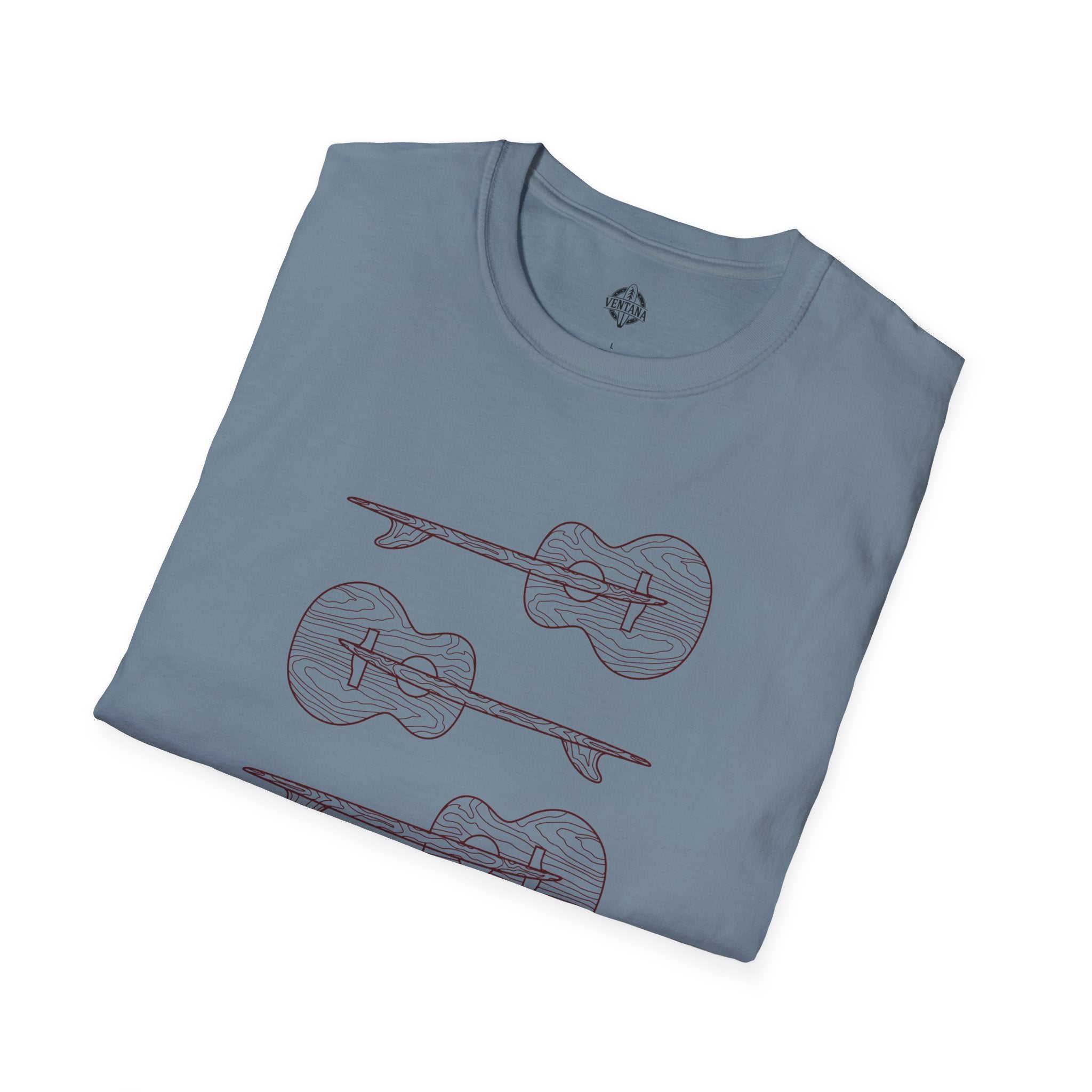 Ventana Santa Cruz Guitar Collab Unisex - Soft Style U.S. Cotton T-Shirt