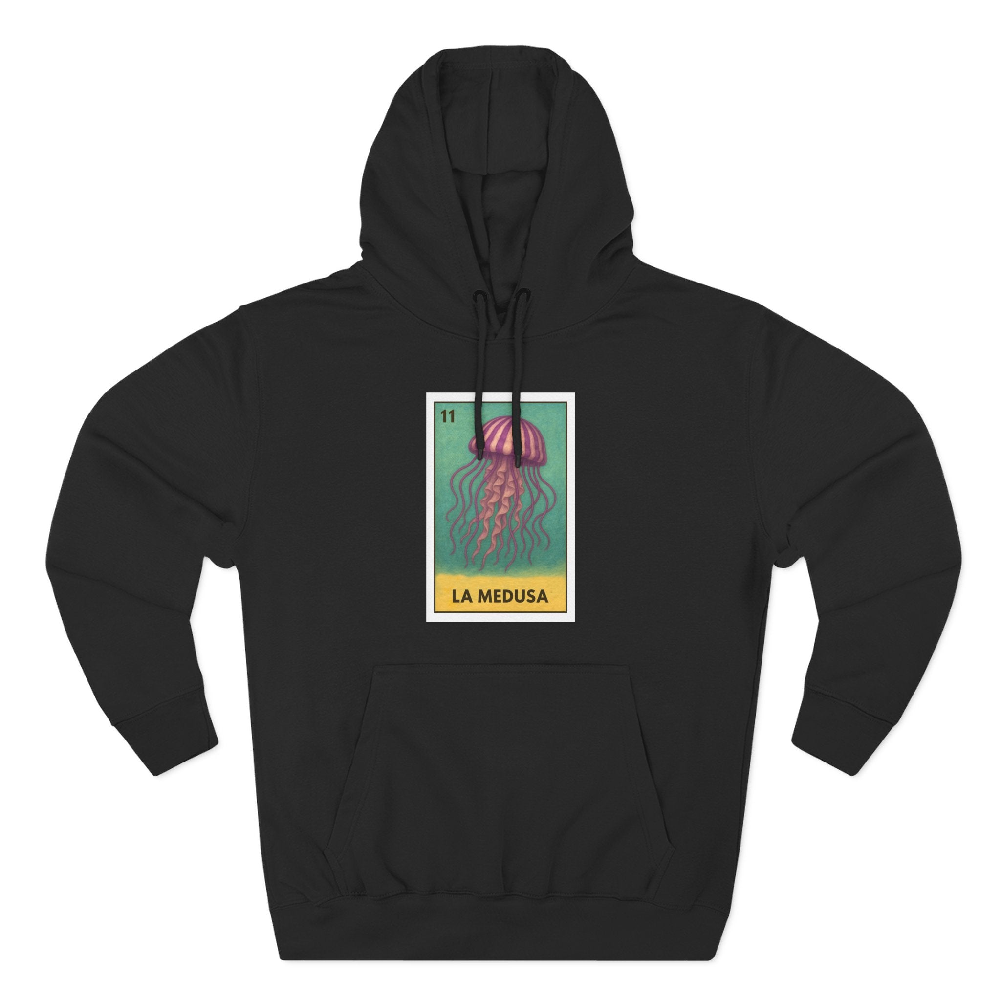 Sea Jelly Lotería Unisex - Pull-Over Cotton Blend Fleece Hoodie (La Medusa)