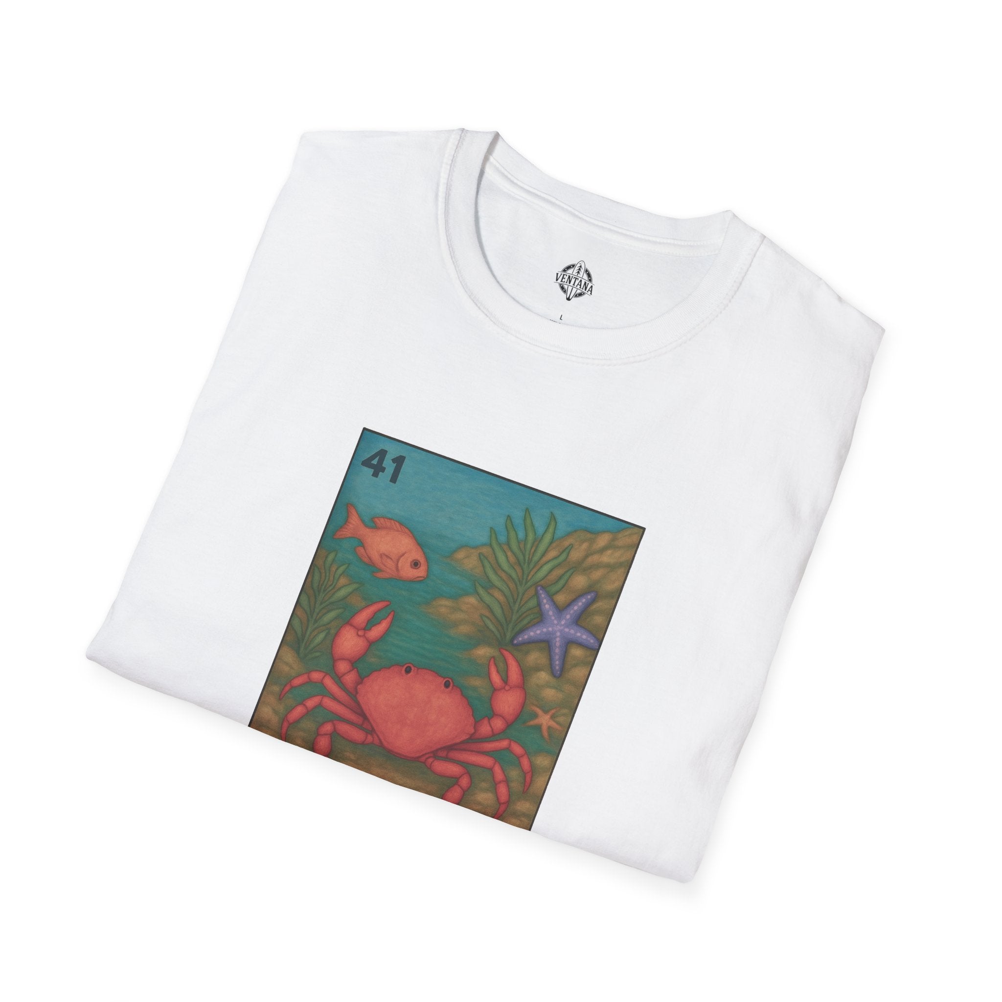 Crab Lotería Unisex - Soft Style U.S. Cotton T-Shirt (El Cangrejo)