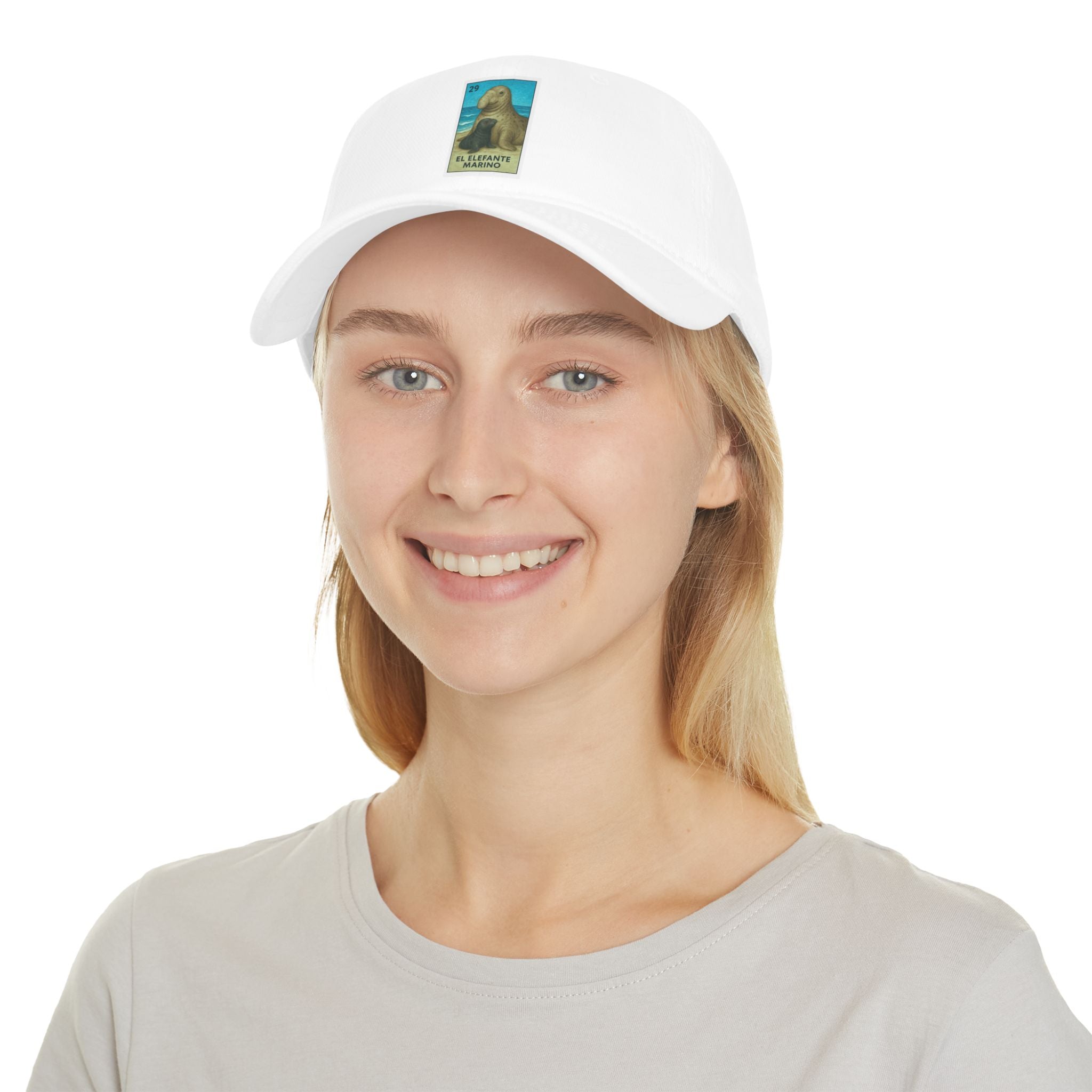 Elephant Seal Lotería Unisex - 100% Cotton Baseball Cap (El Elefante Marino)