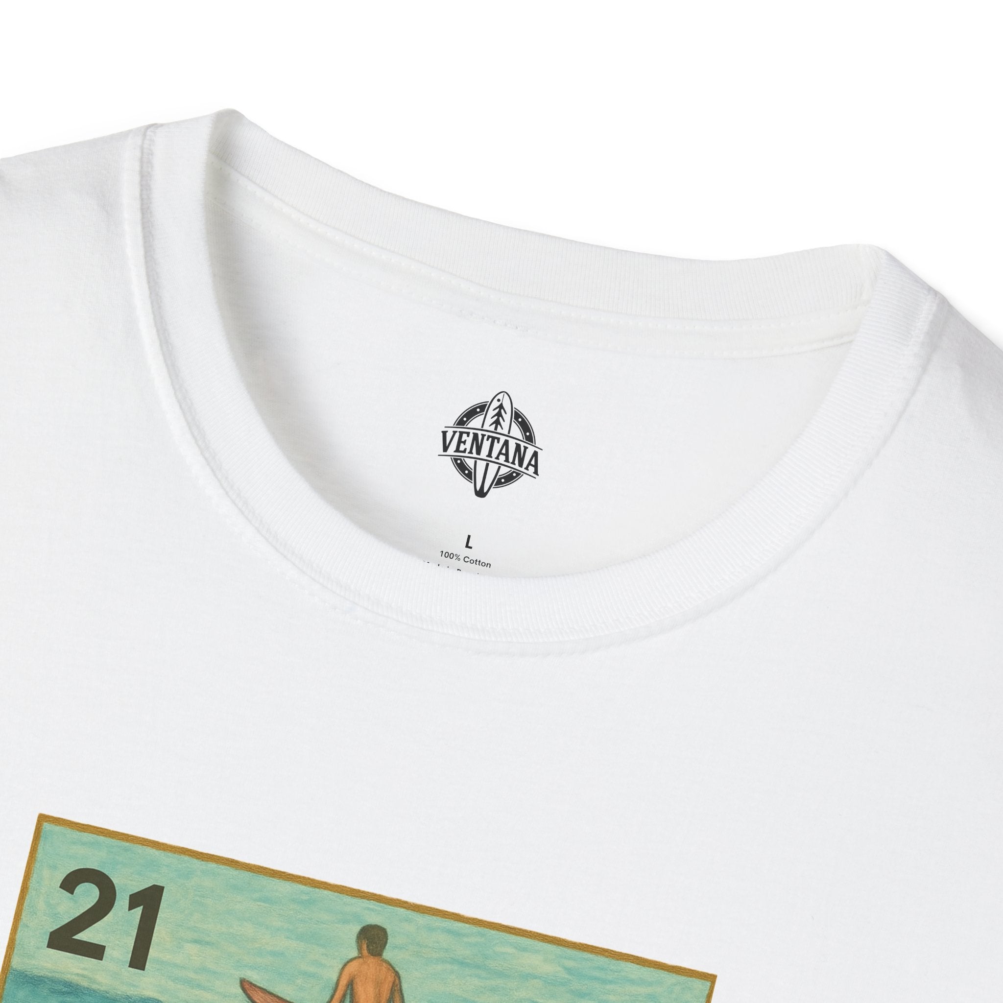 Shark Lotería Unisex - Soft Style U.S. Cotton T-Shirt (El Tiburón)