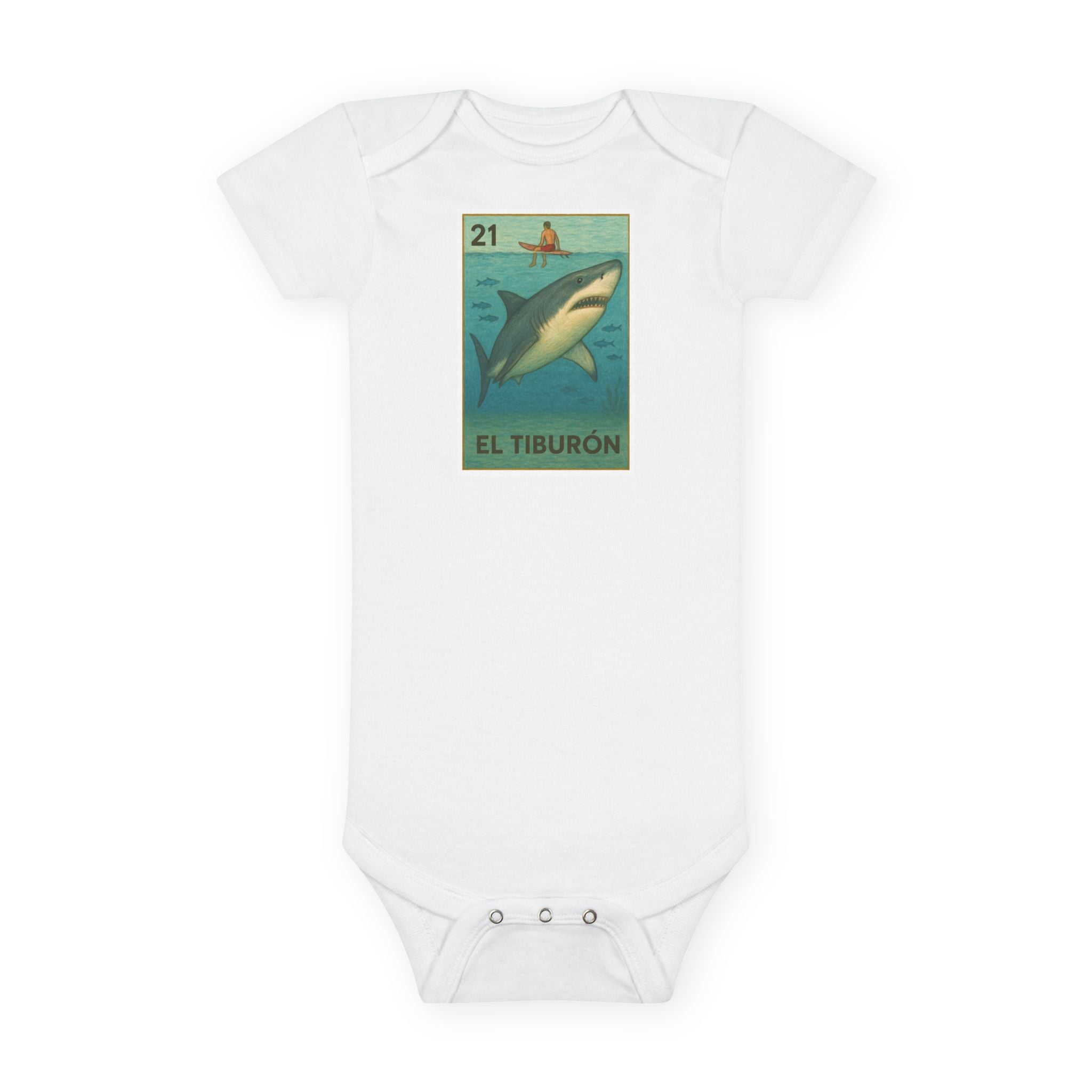 Kelp Forest Lotería - Baby Short Sleeve 100% Cotton Onesie (El Bosque de Algas)