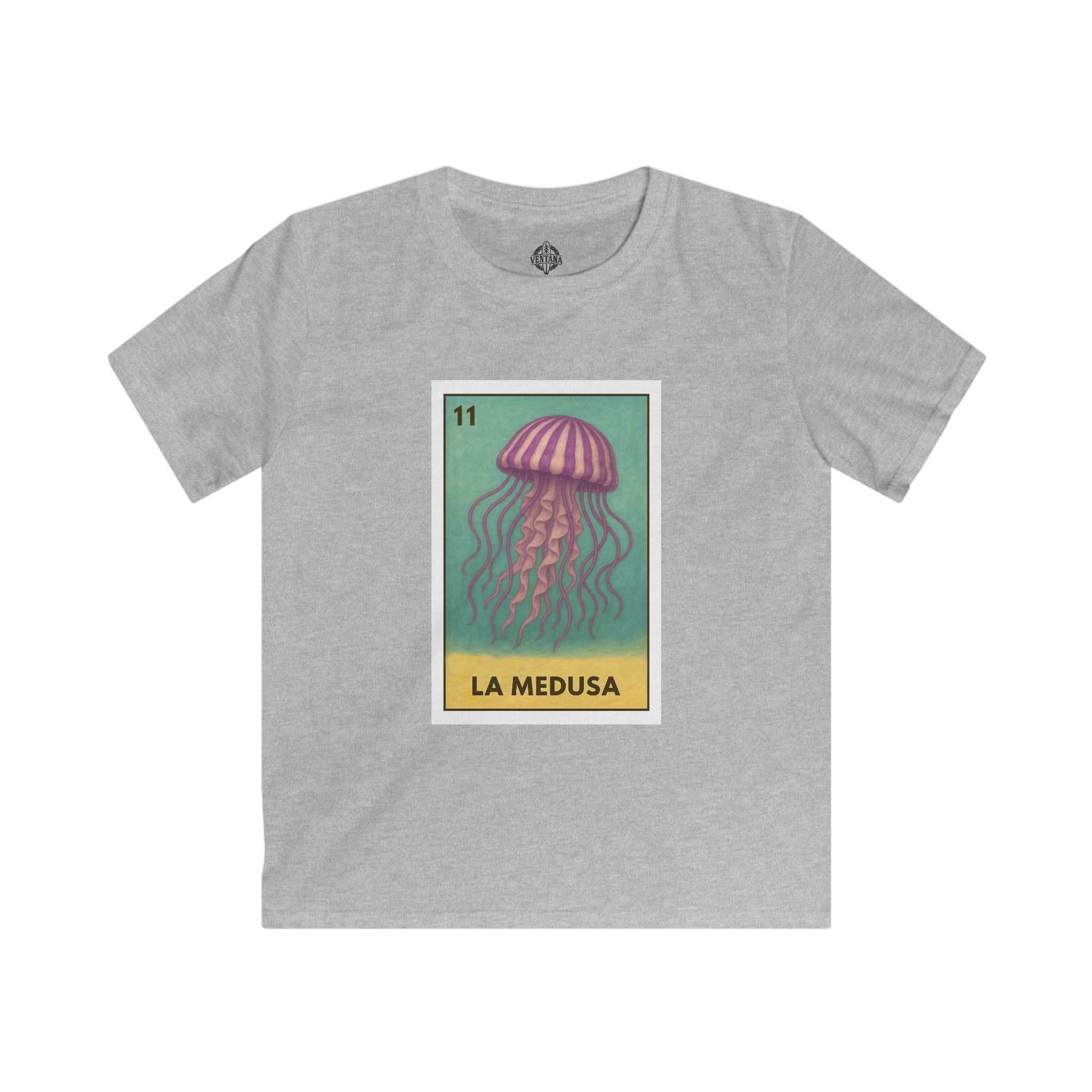 Sea Jelly Lotería Kids - Soft Style U.S. Cotton T-Shirt (La Medusa)