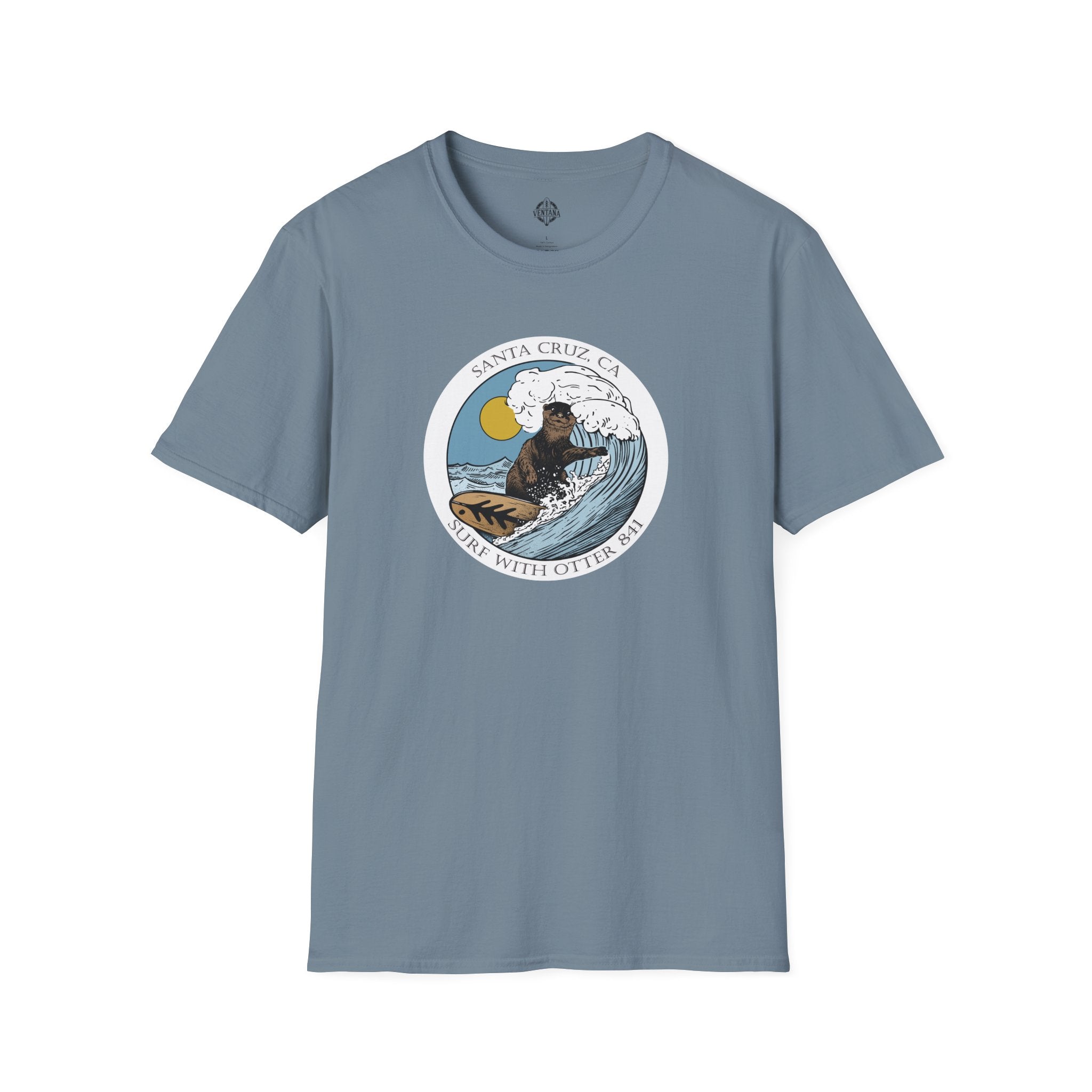Surf with Otter 841 by Thiago Bianchini Unisex - Soft Style U.S. Cotton T-Shirt