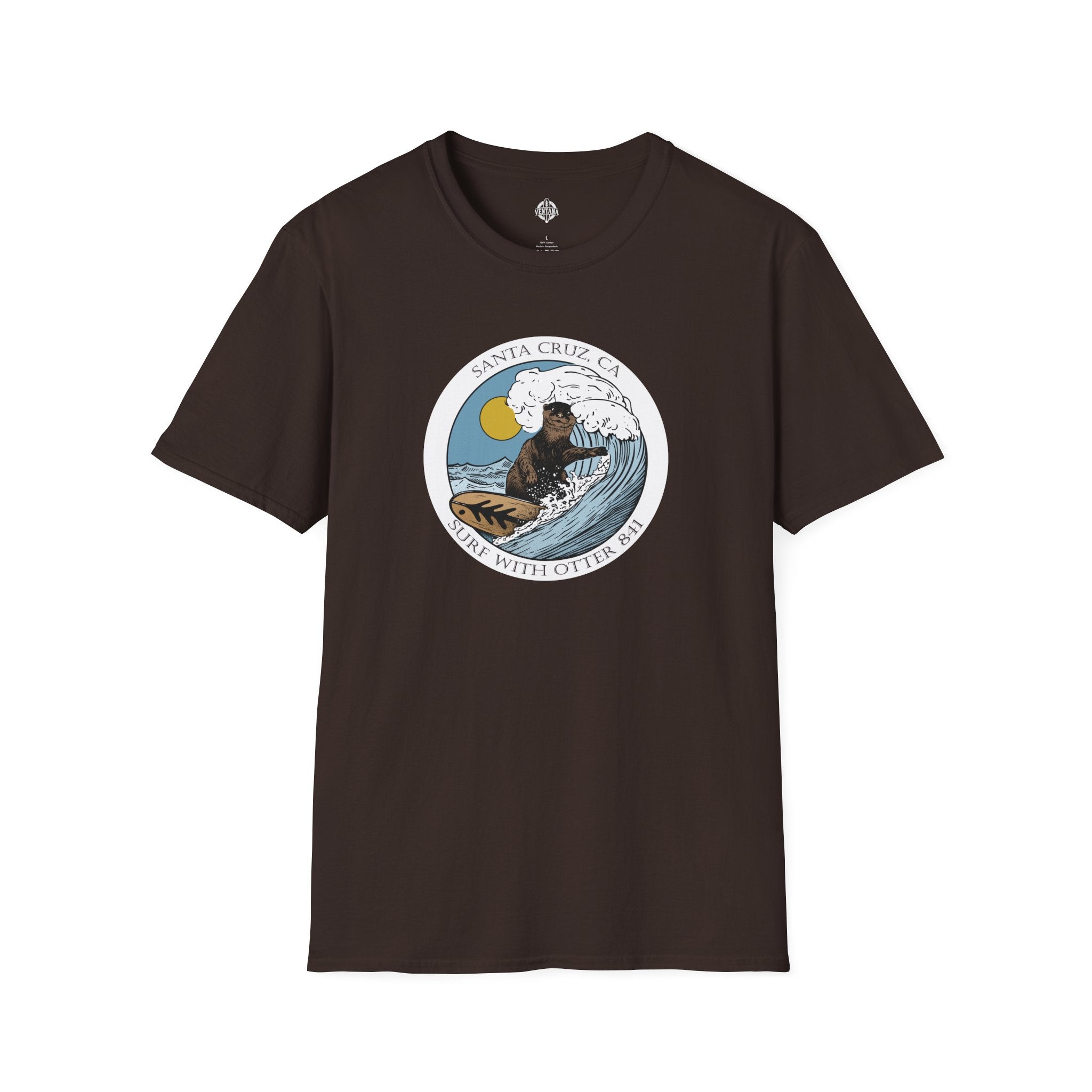 Surf with Otter 841 by Thiago Bianchini Unisex - Soft Style U.S. Cotton T-Shirt