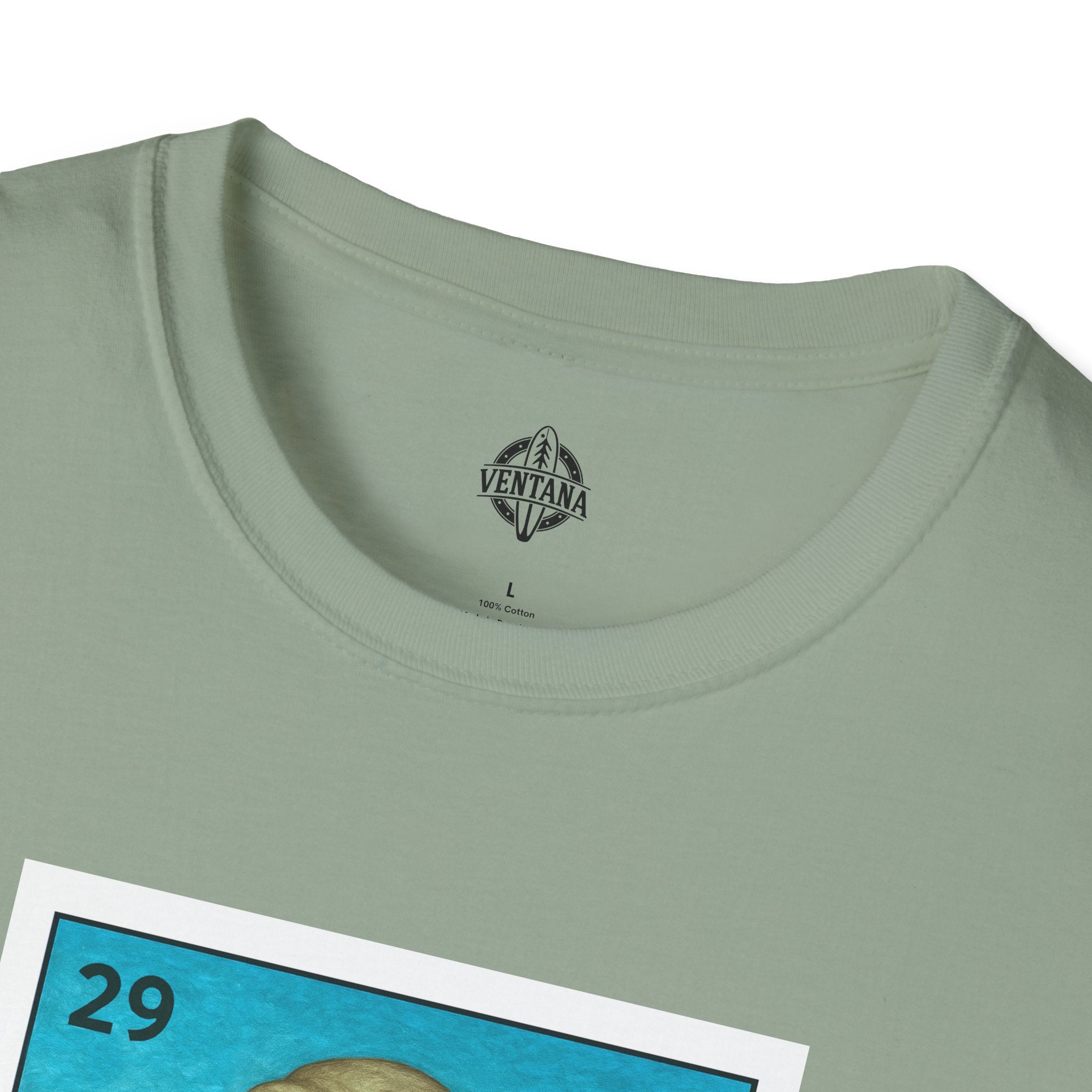 Elephant Seal Lotería Unisex - Soft Style U.S. Cotton T-Shirt (El Elefante Marino)