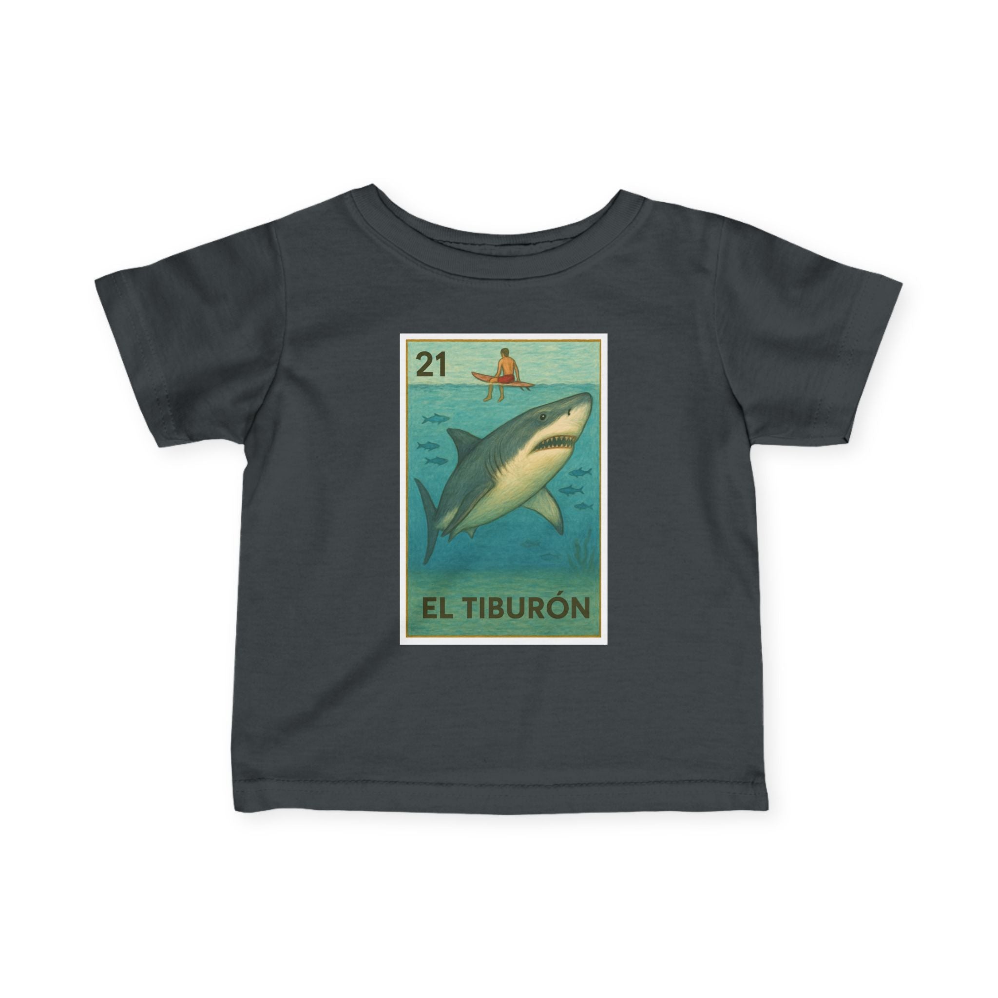 Shark Lotería - Infant 100% Cotton T-Shirt (El Tiburón)
