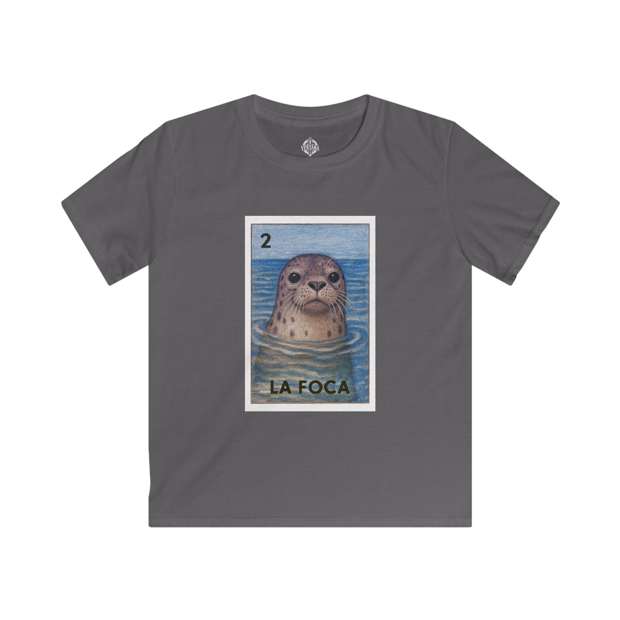 Seal Lotería Kids - Soft Style U.S. Cotton T-Shirt (La Foca)