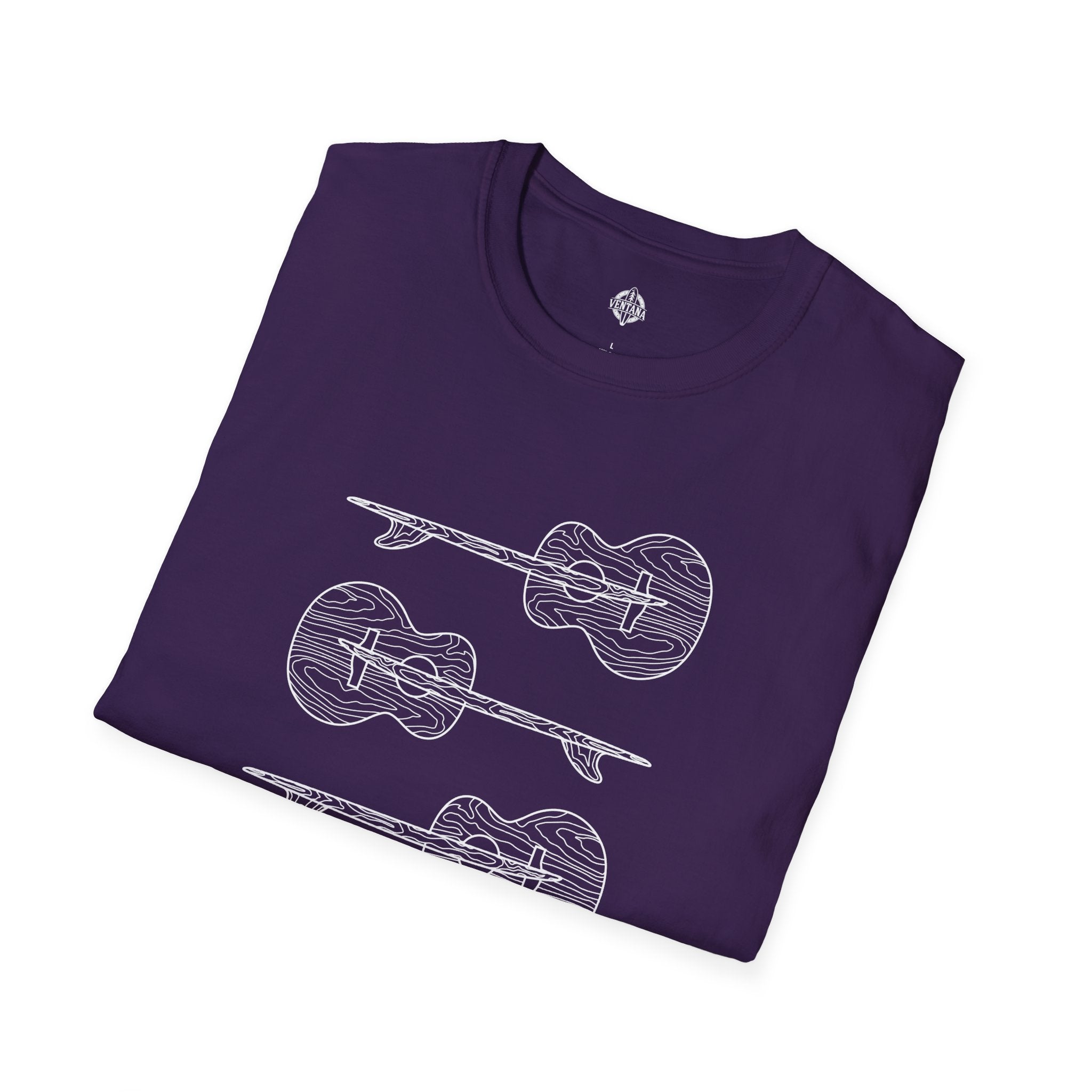 Ventana Santa Cruz Guitar Collab Unisex - Soft Style U.S. Cotton T-Shirt